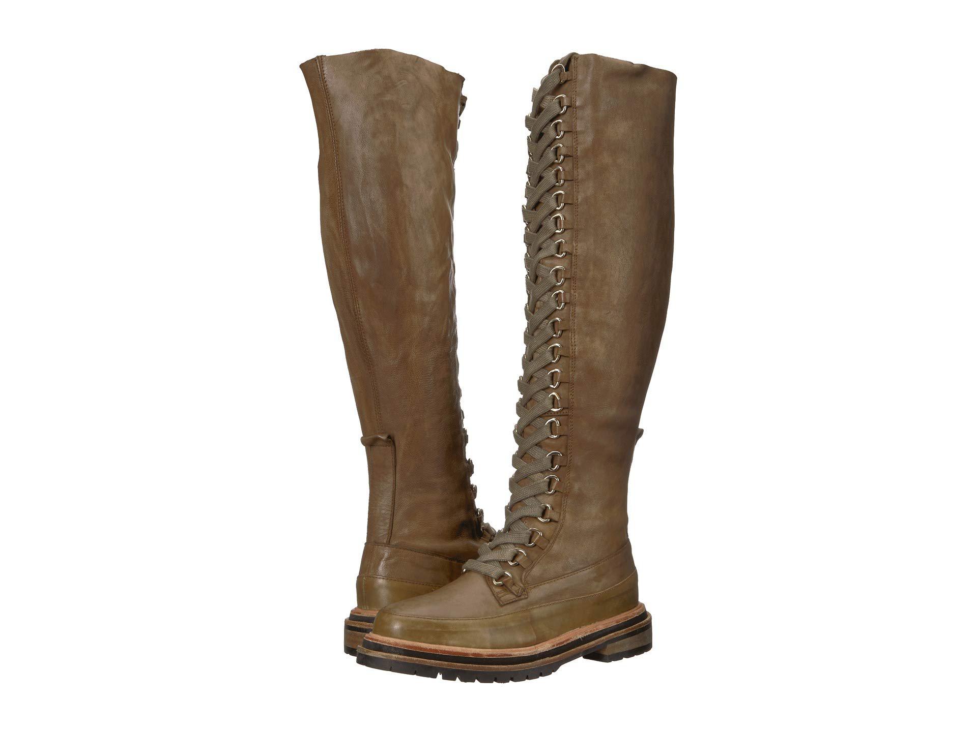 Free People Holden Tall Boot (taupe) Women's Laceup Boots in Brown Lyst