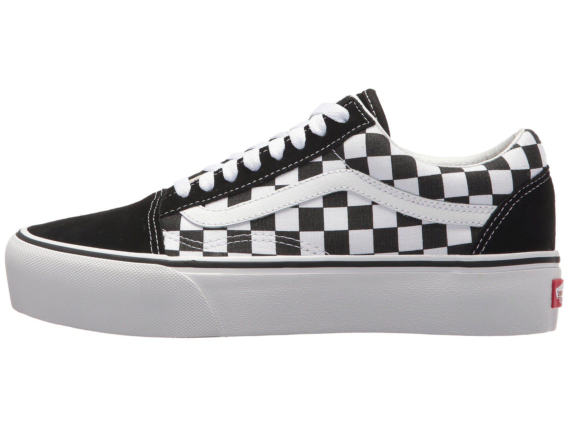 checkerboard old skool platform shoes