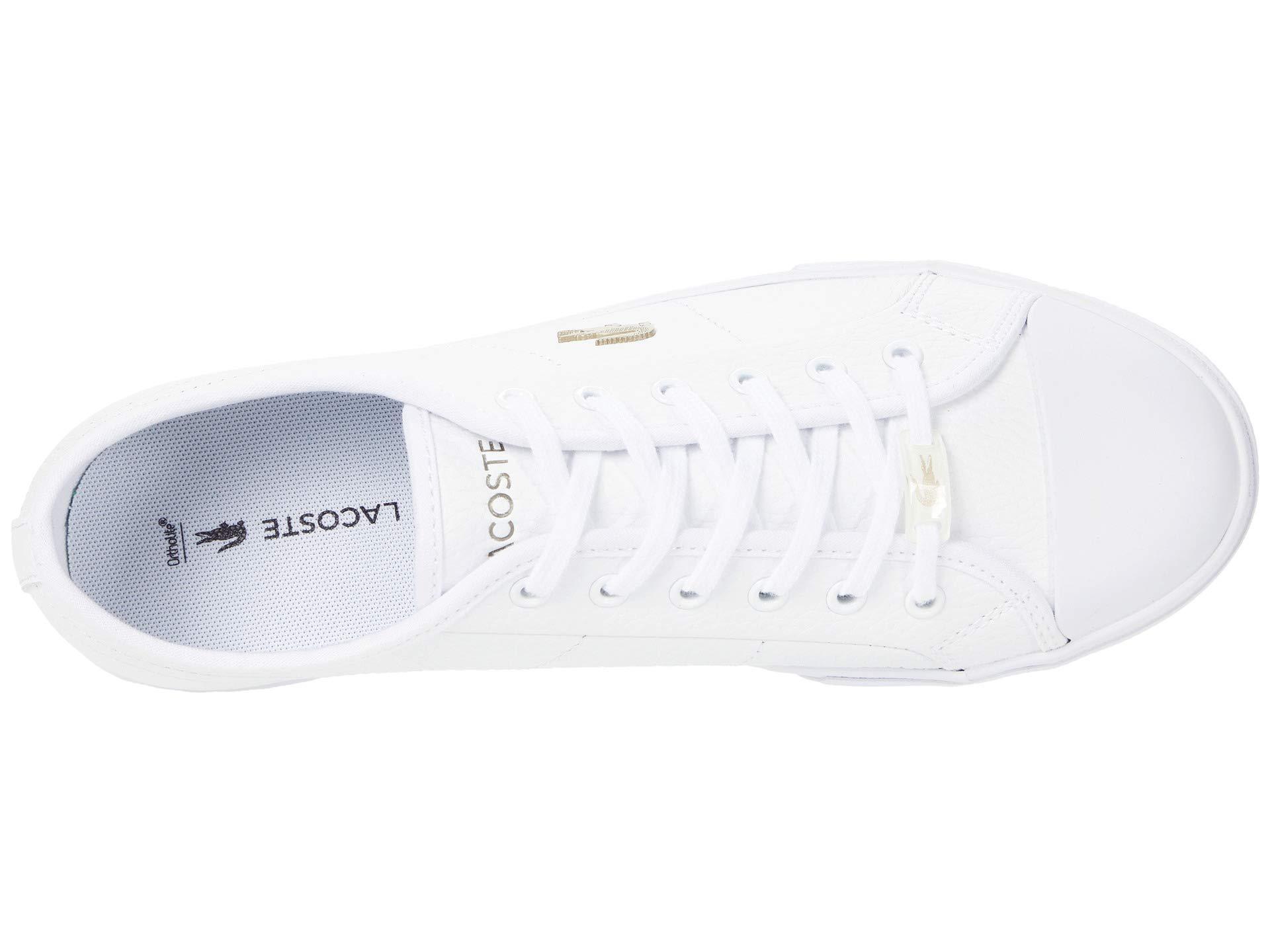 lacoste ziane grand flatform trainers in white
