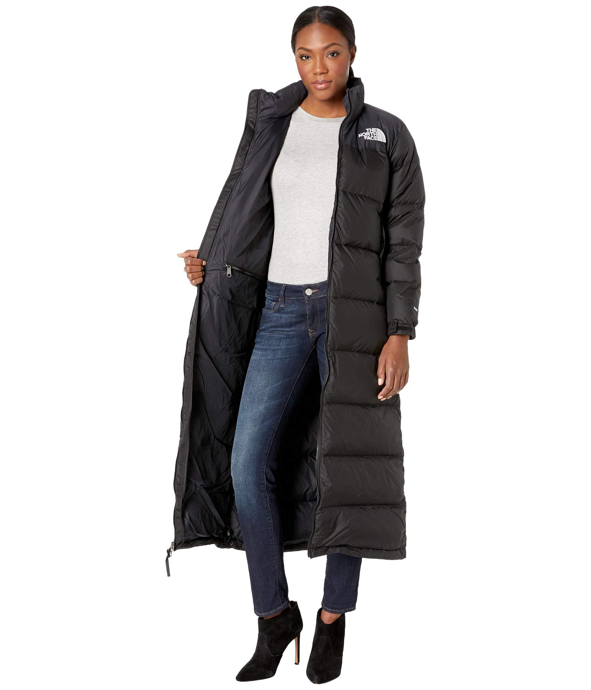north face knee length puffer jacket