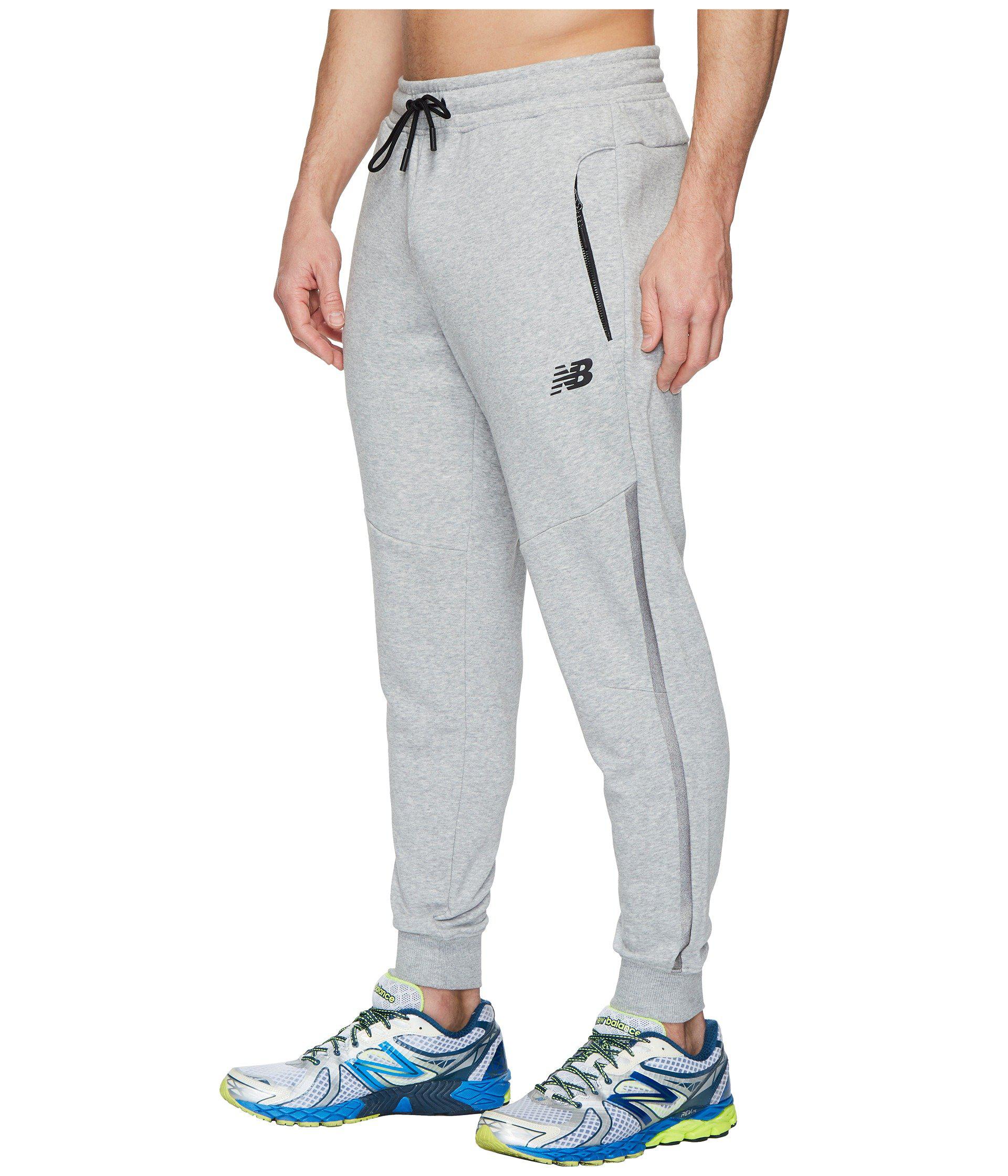 New Balance Cotton 247 Sport Knit Jogger In Gray For Men Lyst