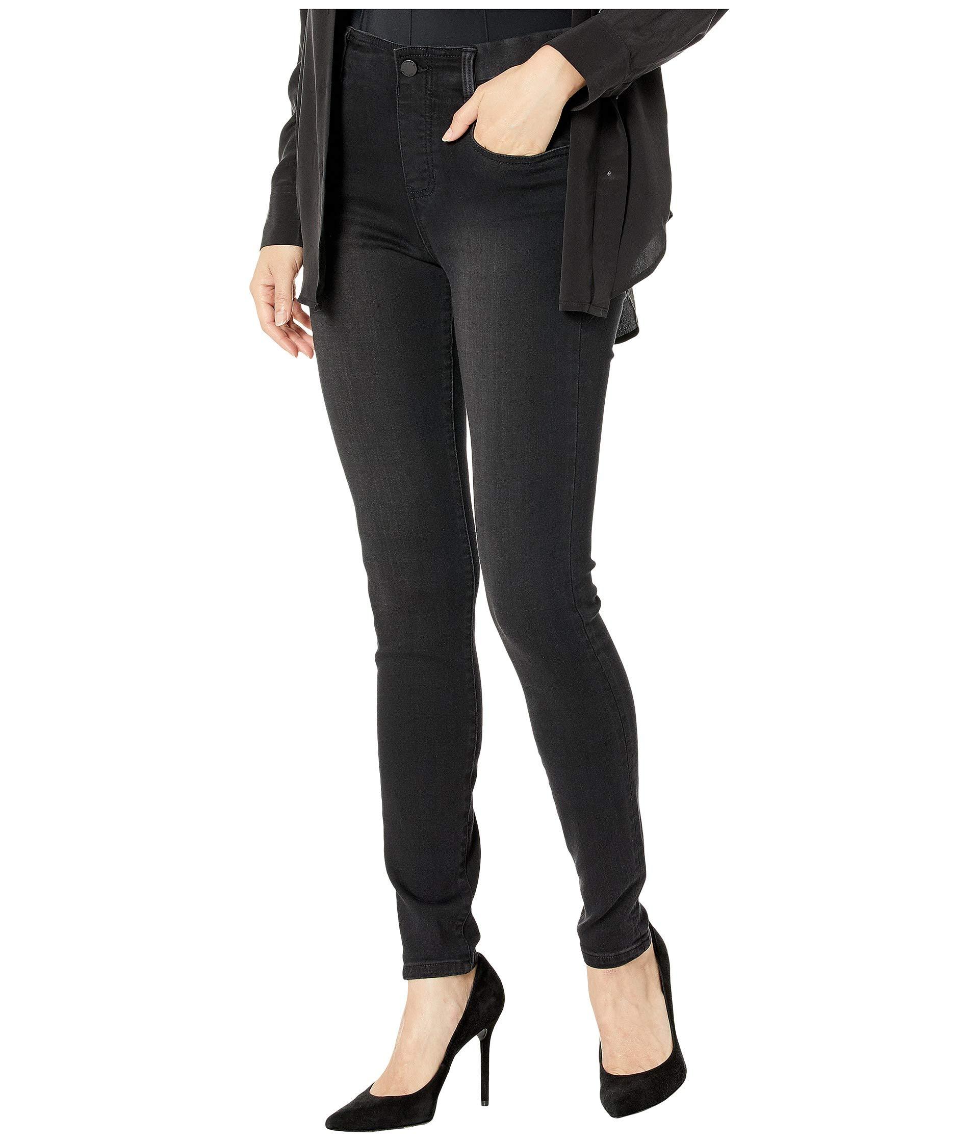 Liverpool Jeans Company Gia Glider/revolutionary New Skinny Pull-on In Stretch Black Denim In 