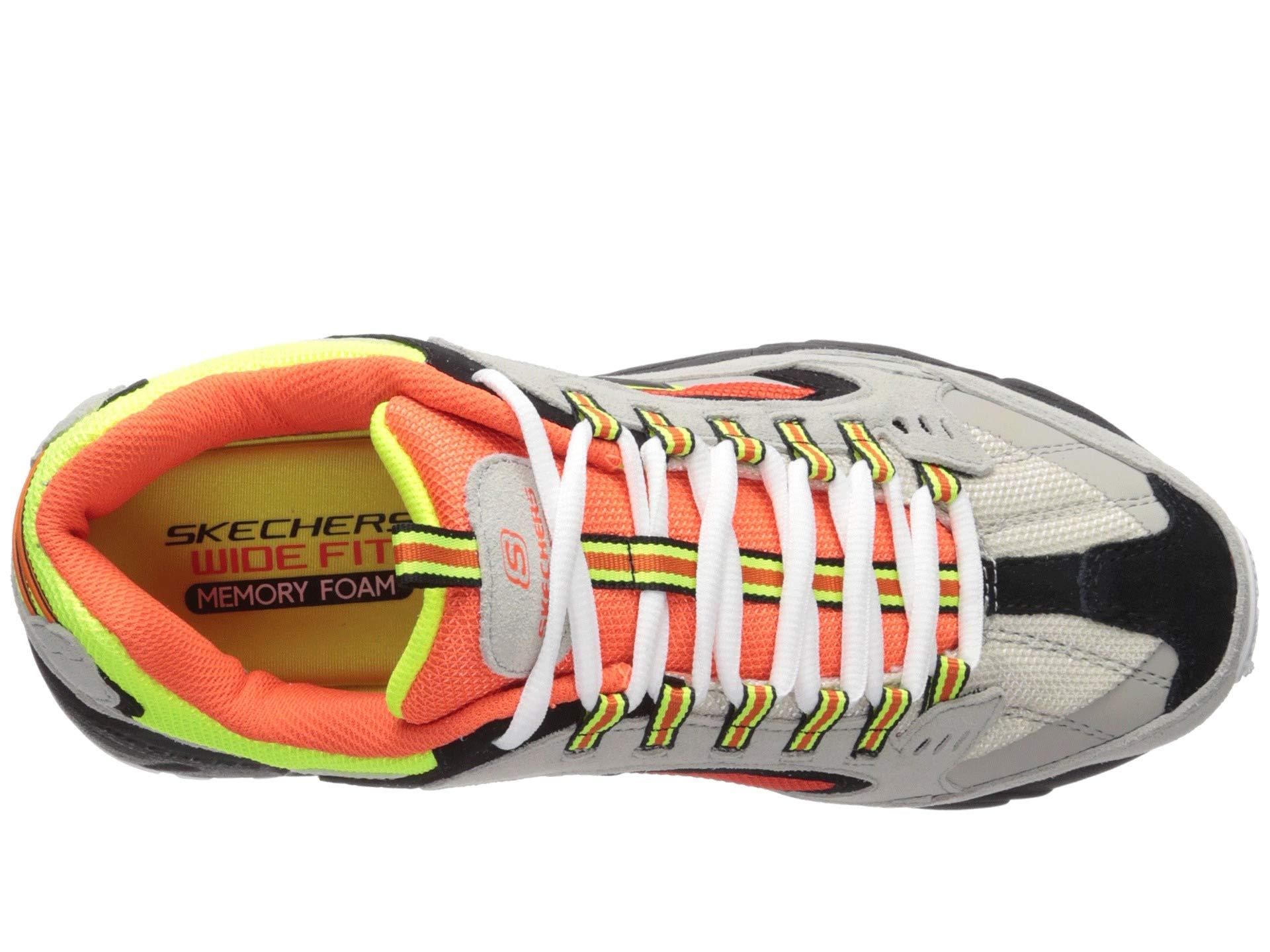 Skechers Leather Stamina Cutback Trainers in Grey/Orange/Yellow (Gray) for  Men - Lyst