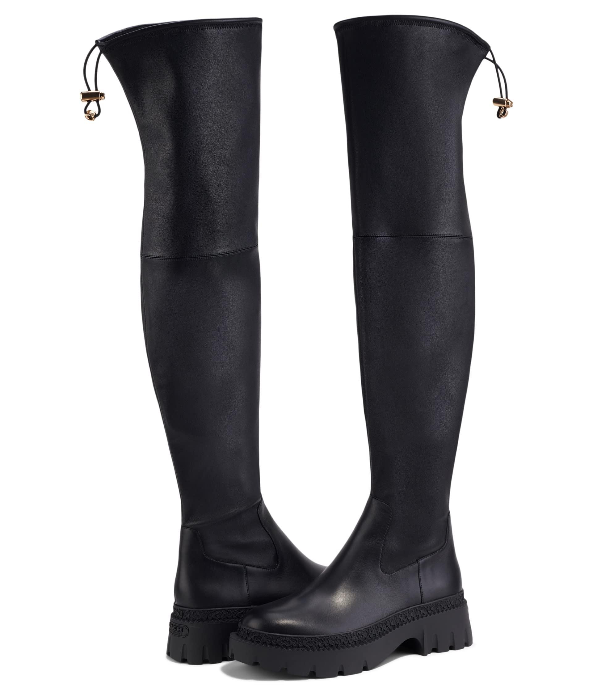 COACH Jolie Leather Boot in Black Lyst