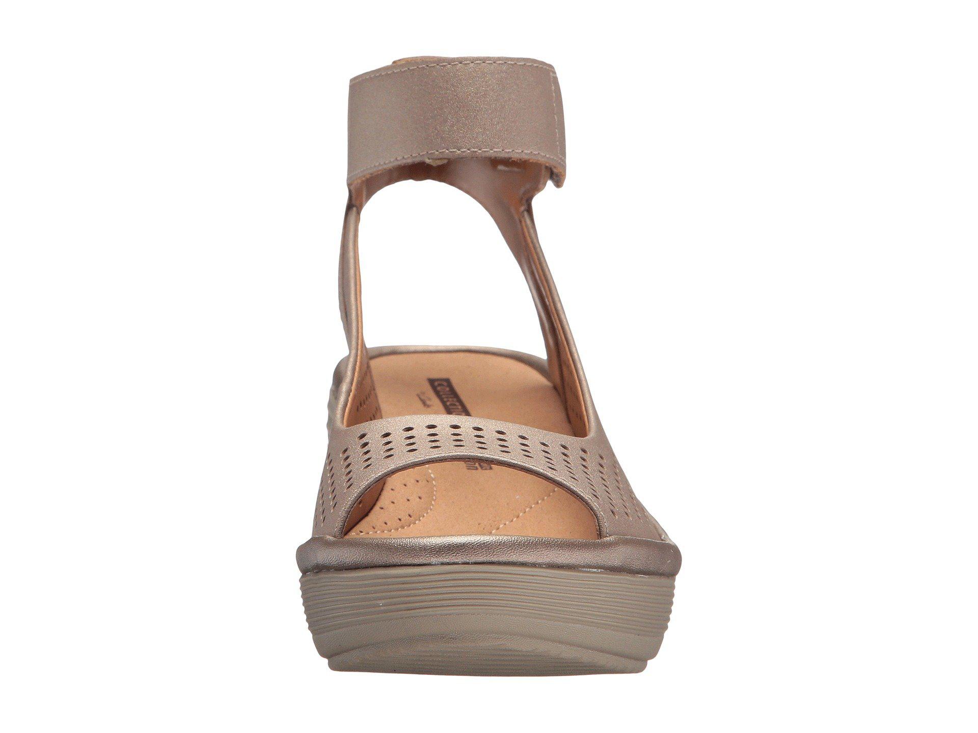 Clarks Leather S Reedly Salene Reedly Salene in Pewter Leather (Brown) |  Lyst