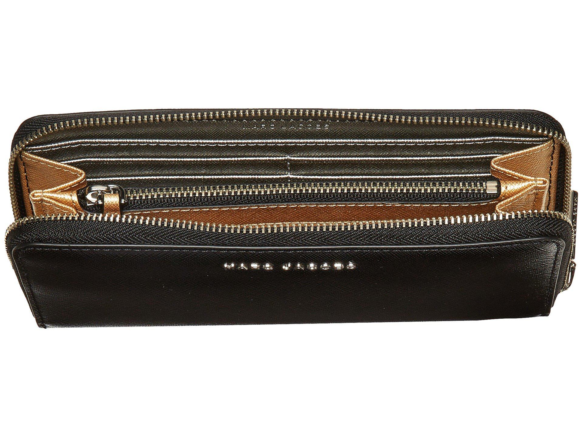 Marc Jacobs Saffiano Tricolor Standard Continental Wallet in Black Lyst