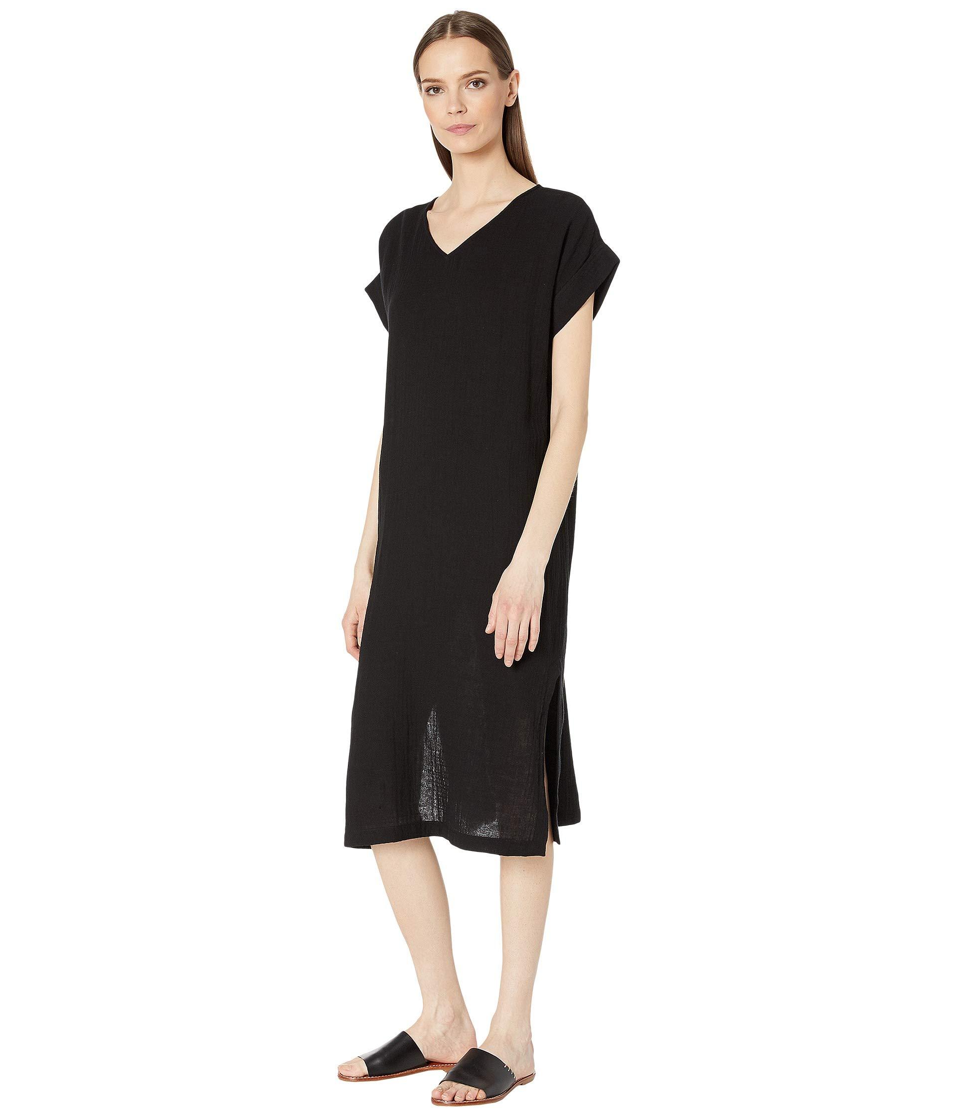 eileen fisher cotton gauze dress