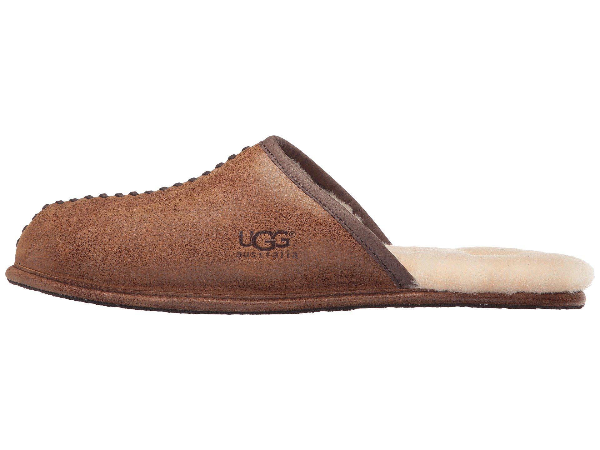 UGG Leather Scuff Deco in Chestnut Leather (Natural) for Men - Lyst