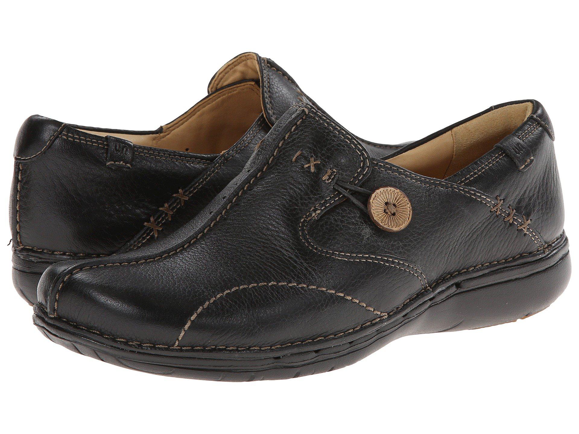 Women's Clarks Un Loop Wide Fit Shoes Black - FreemanHardy&Willis