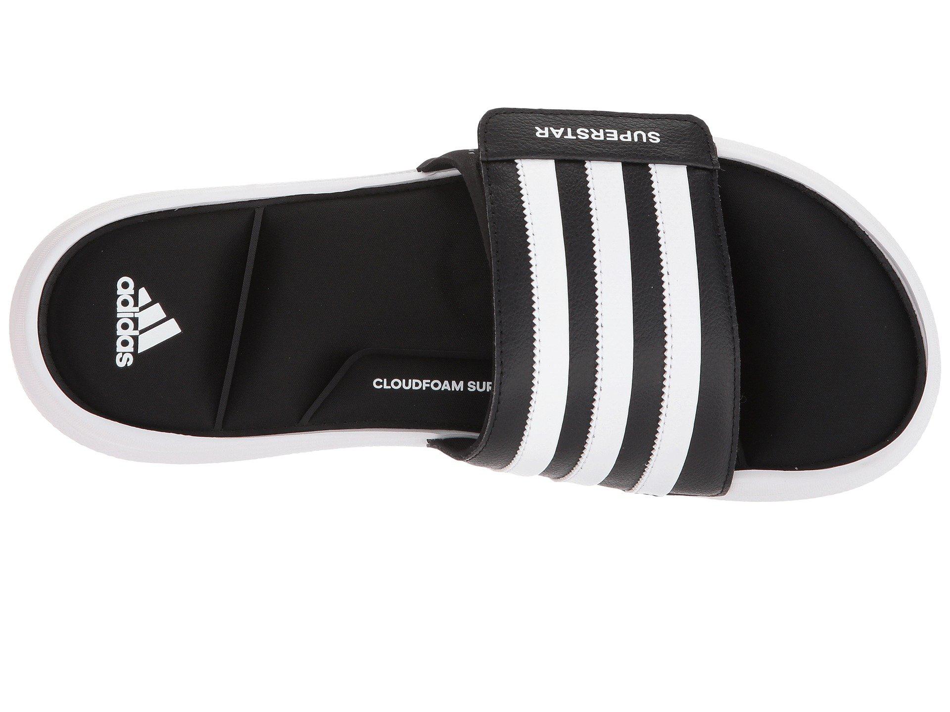 adidas Synthetic Superstar 5g Slide Sandal in Black/White/Black (Black) for  Men | Lyst