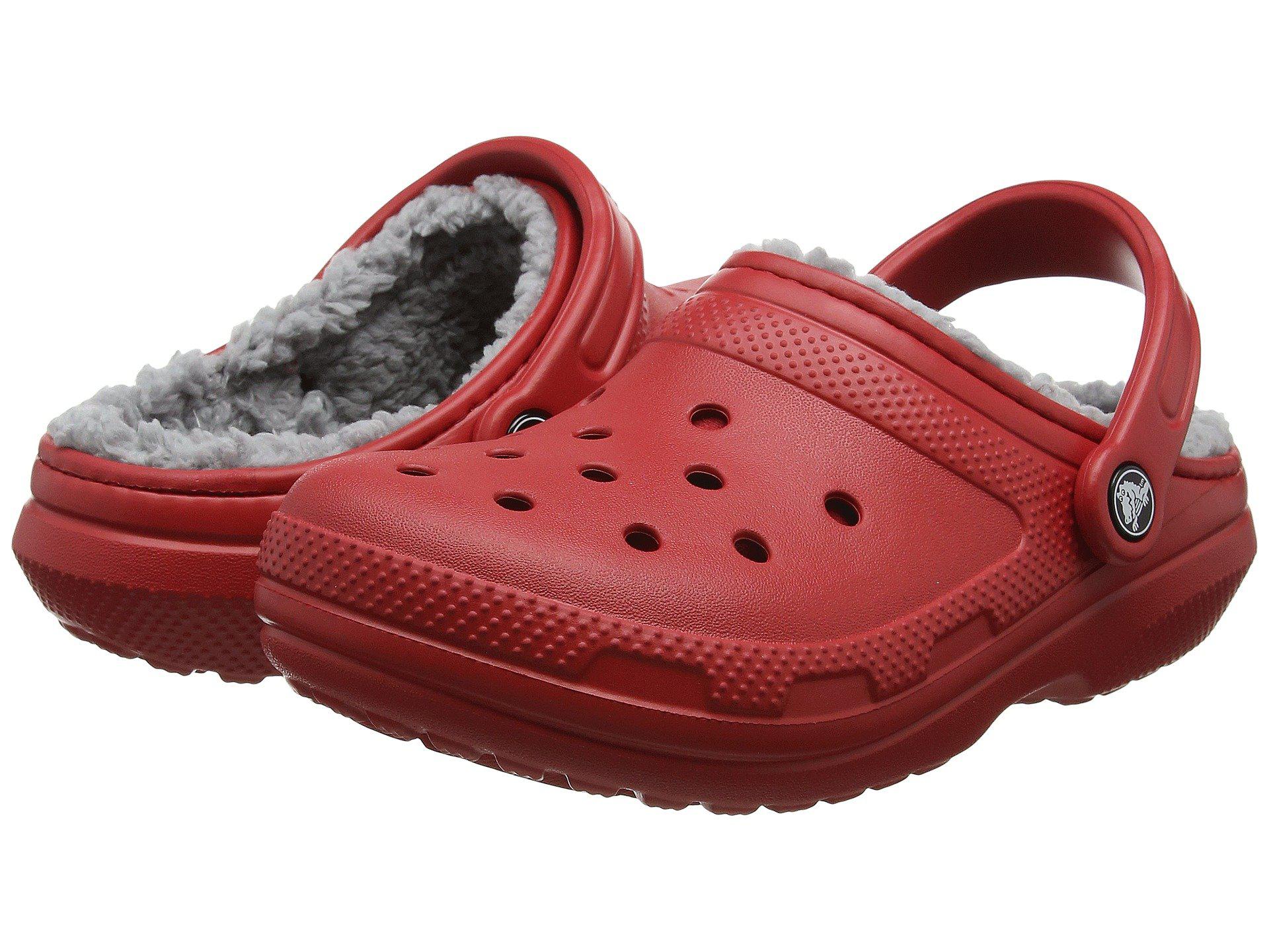 Buy > silver crocs with fur > in stock