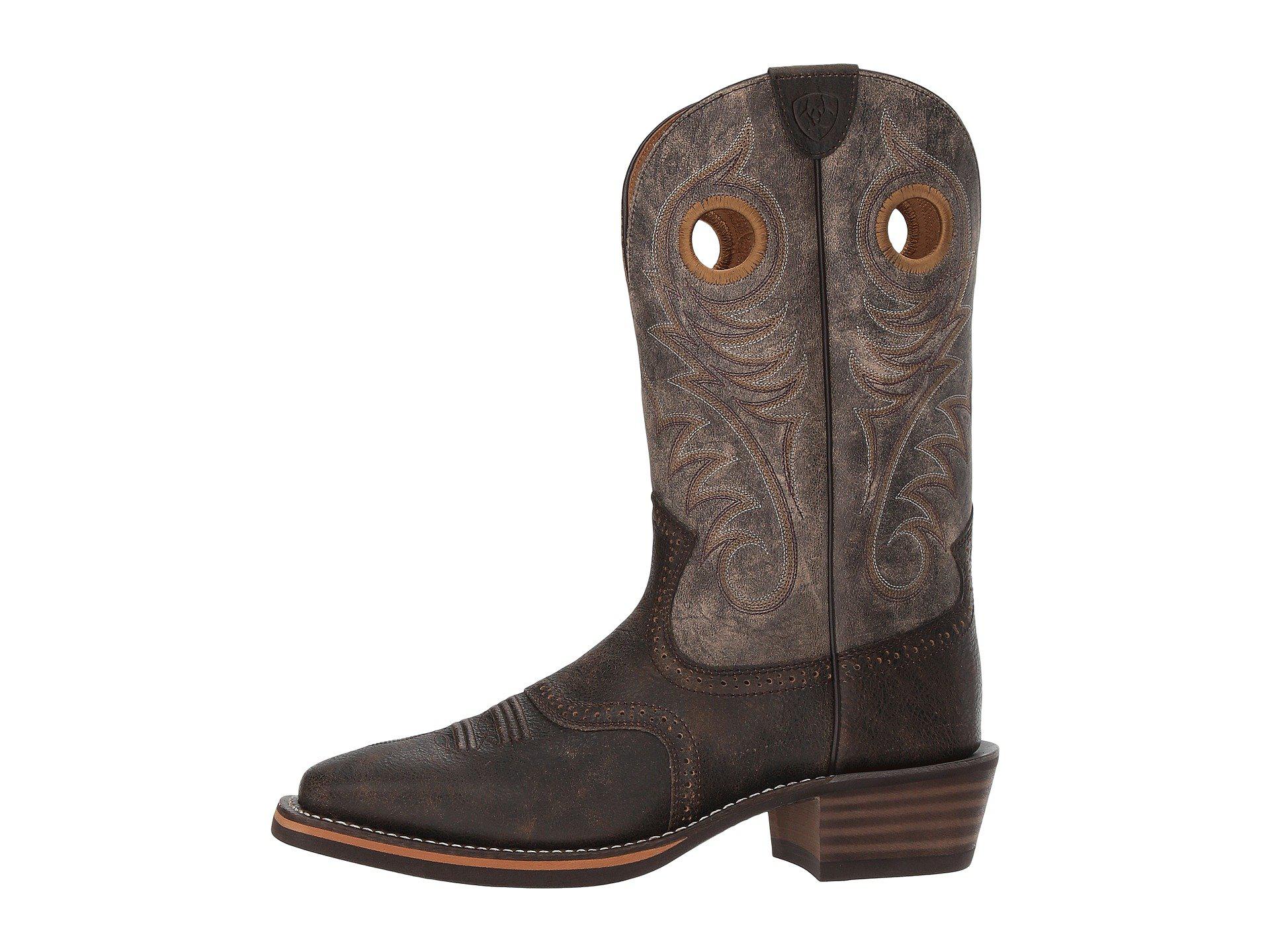 ariat heritage roughstock wide square toe