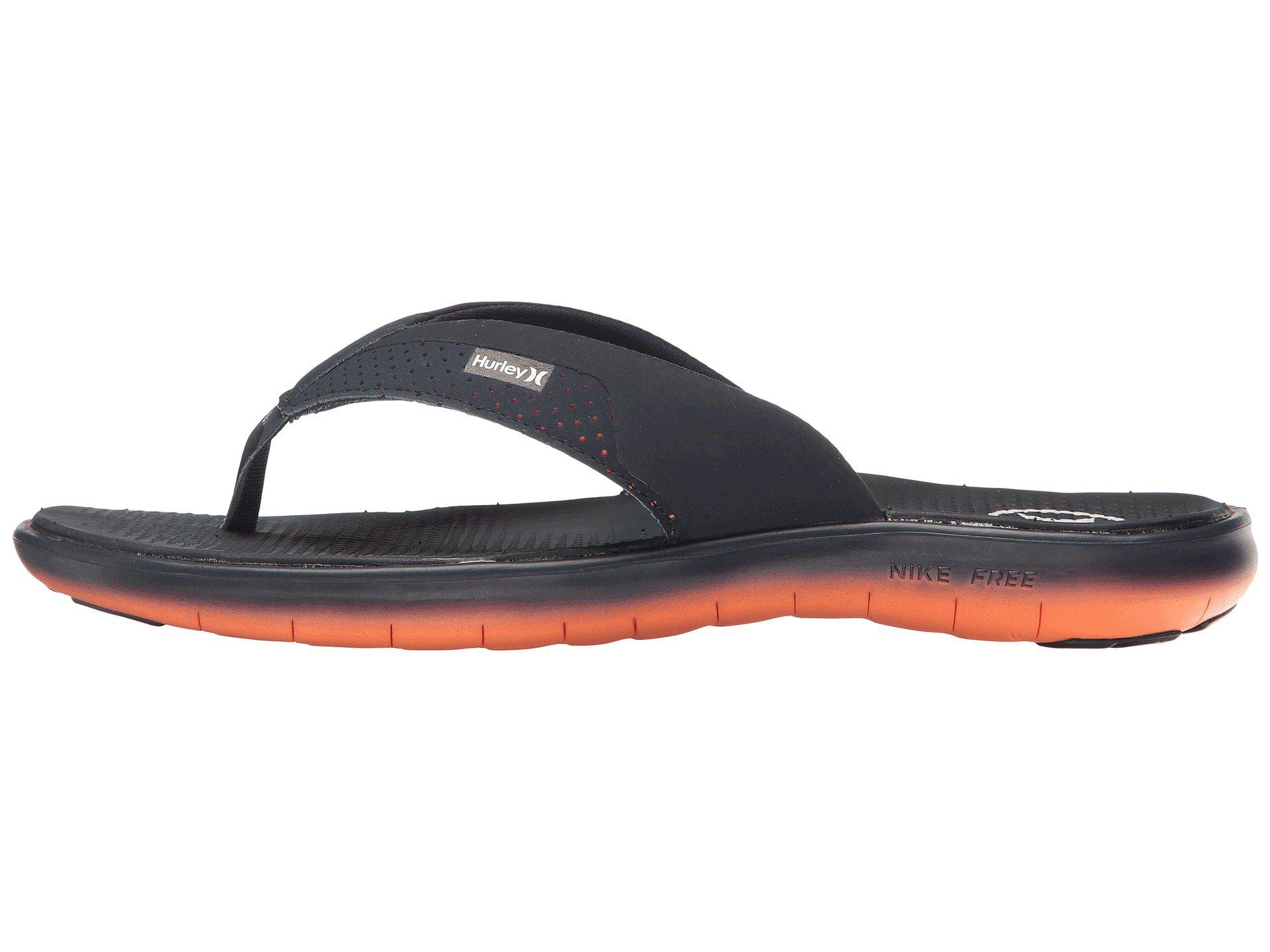 hurley men's phantom free motion flip flop