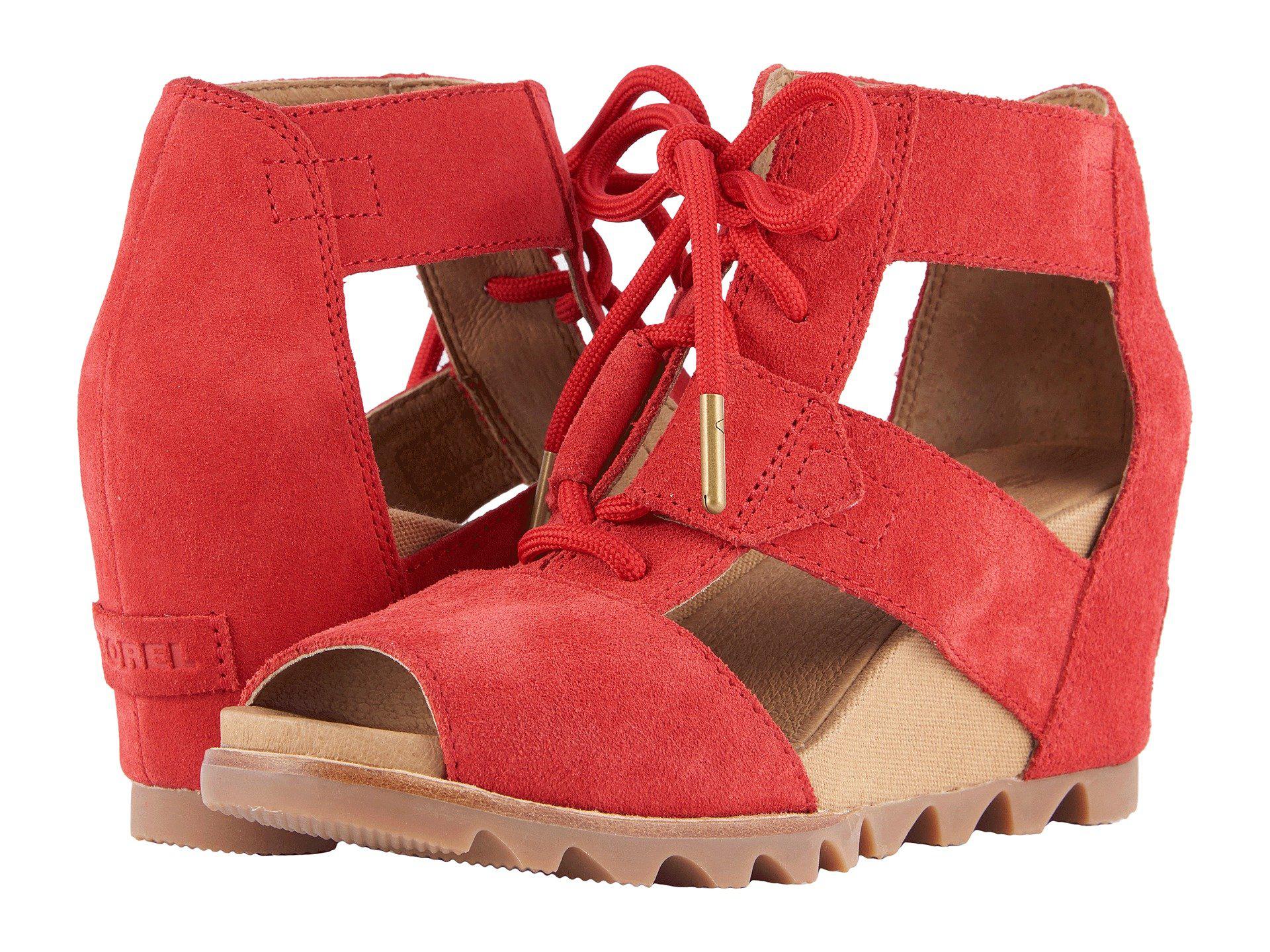 red sorel sandals