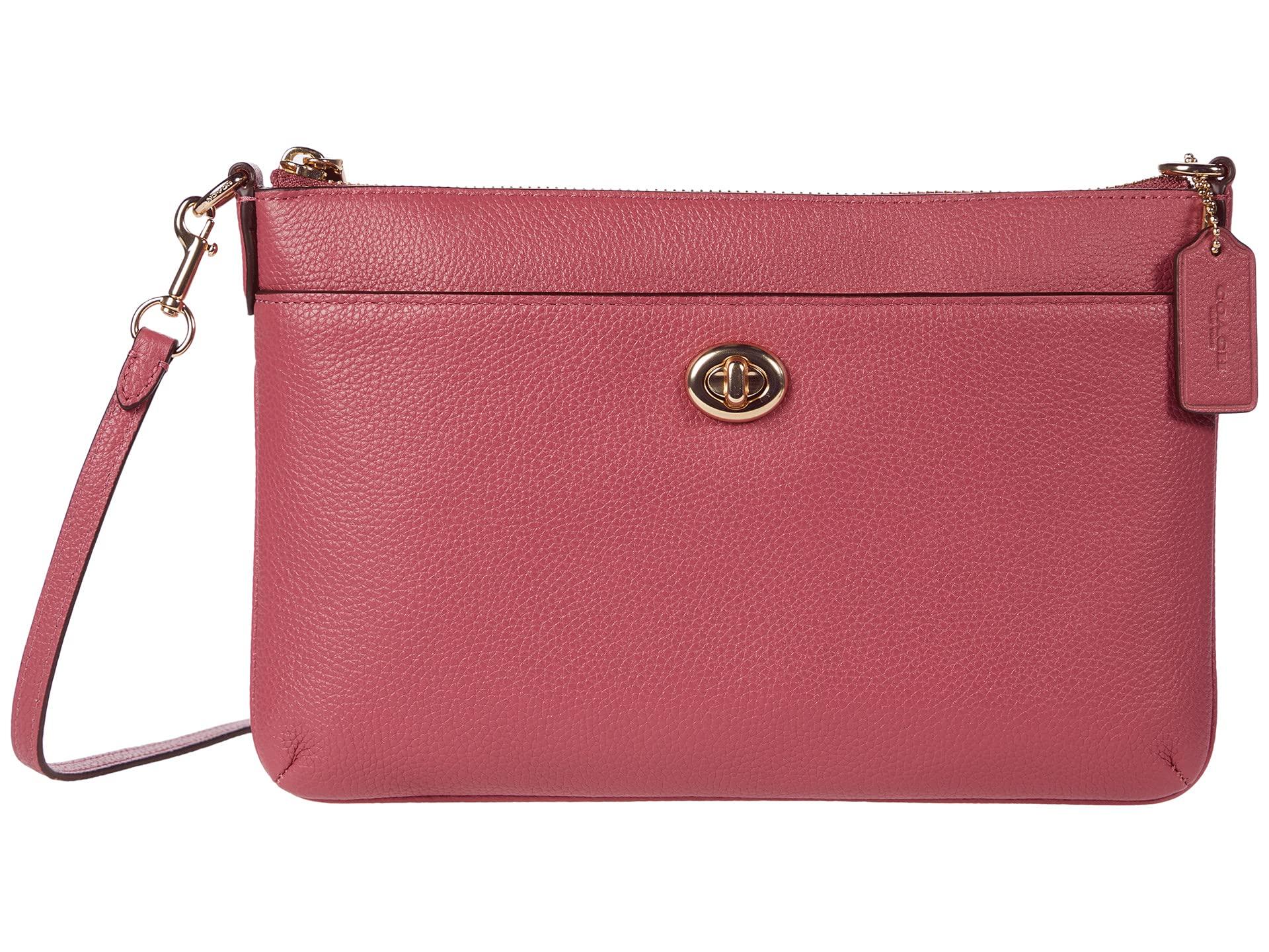 polly pebble leather crossbody bag coach