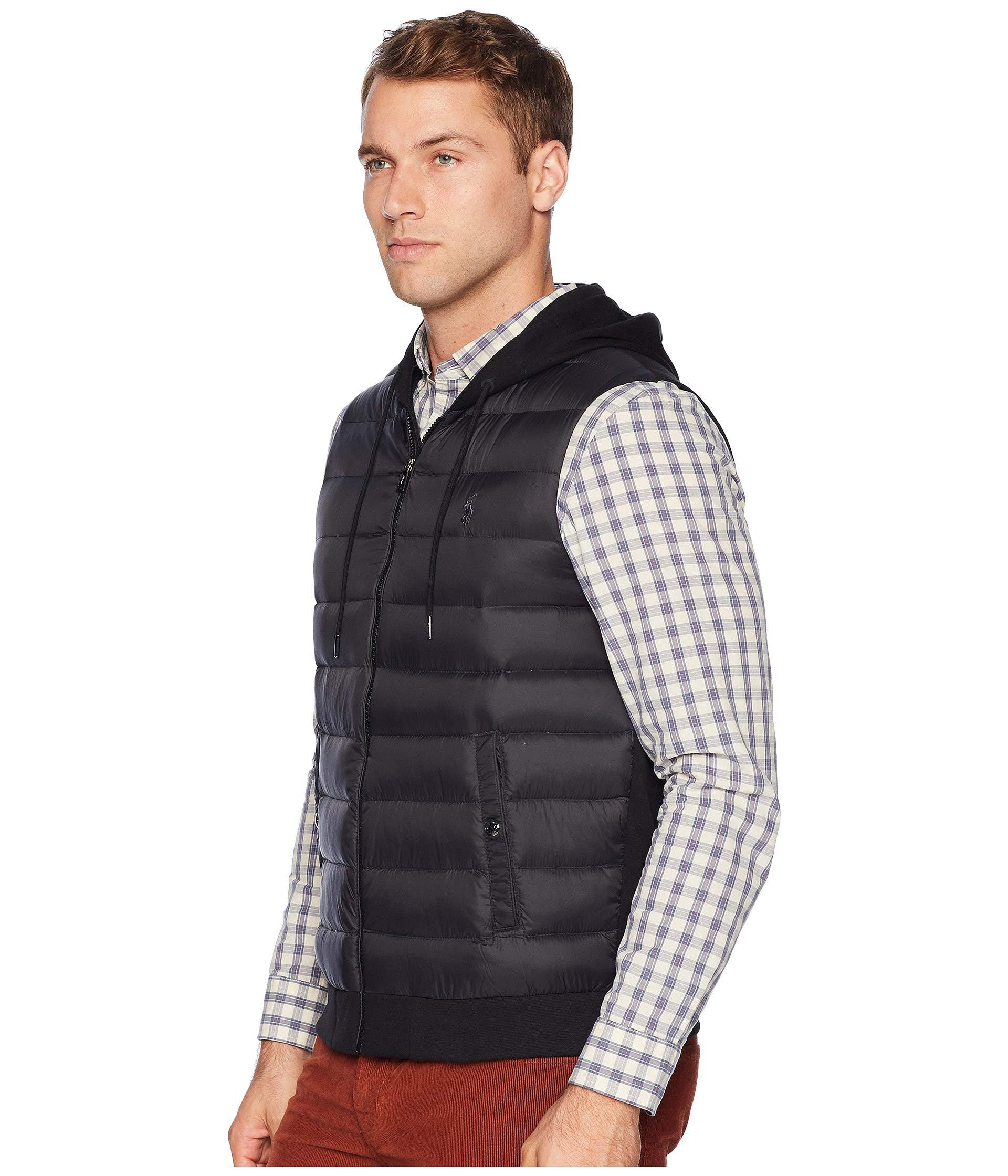 Polo Ralph Lauren Synthetic Double Knit Tech Nylon Vest (polo Black) Men&#39;s Vest for Men - Lyst