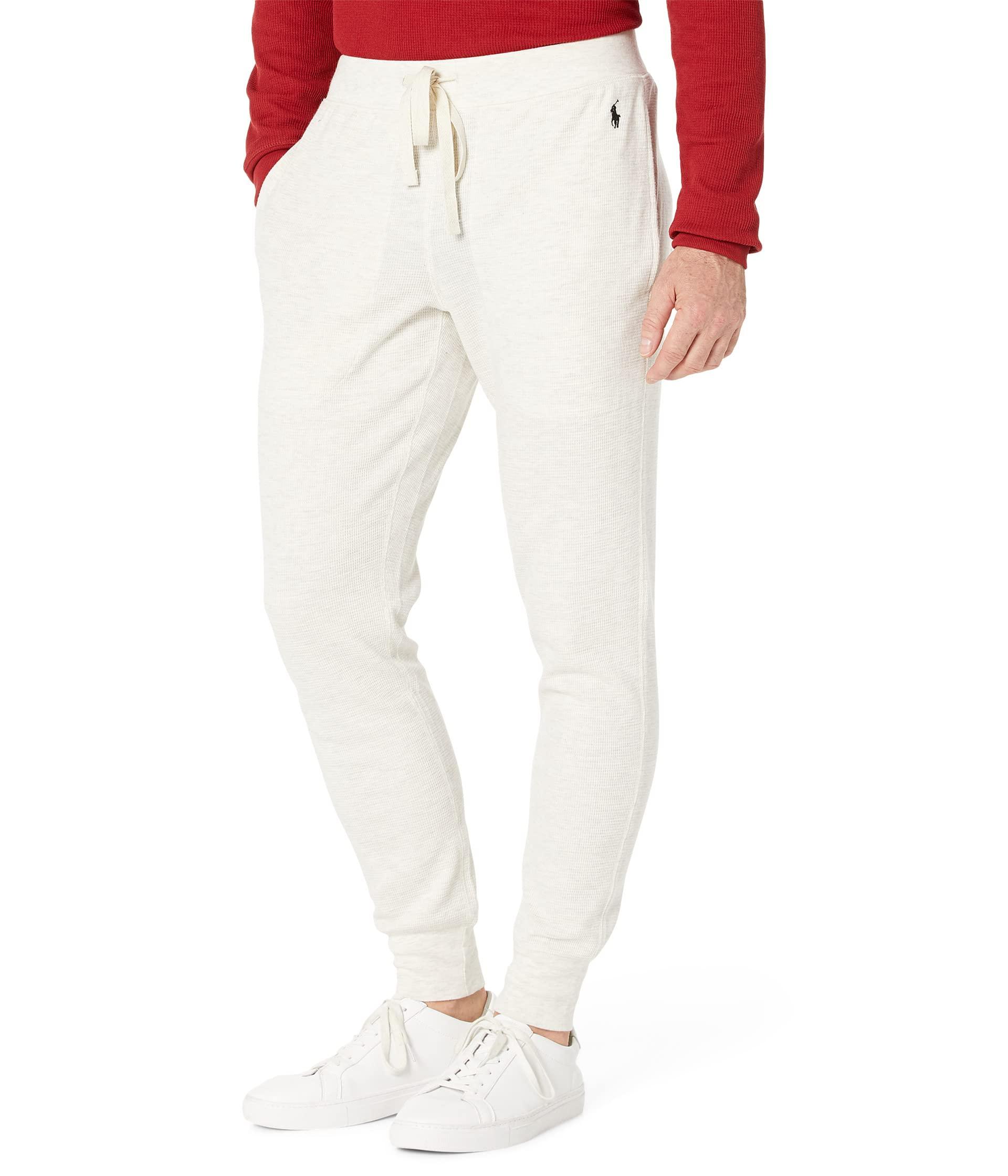 Polo Ralph Lauren Midweight Waffle Solid Jogger Pants in White for Men