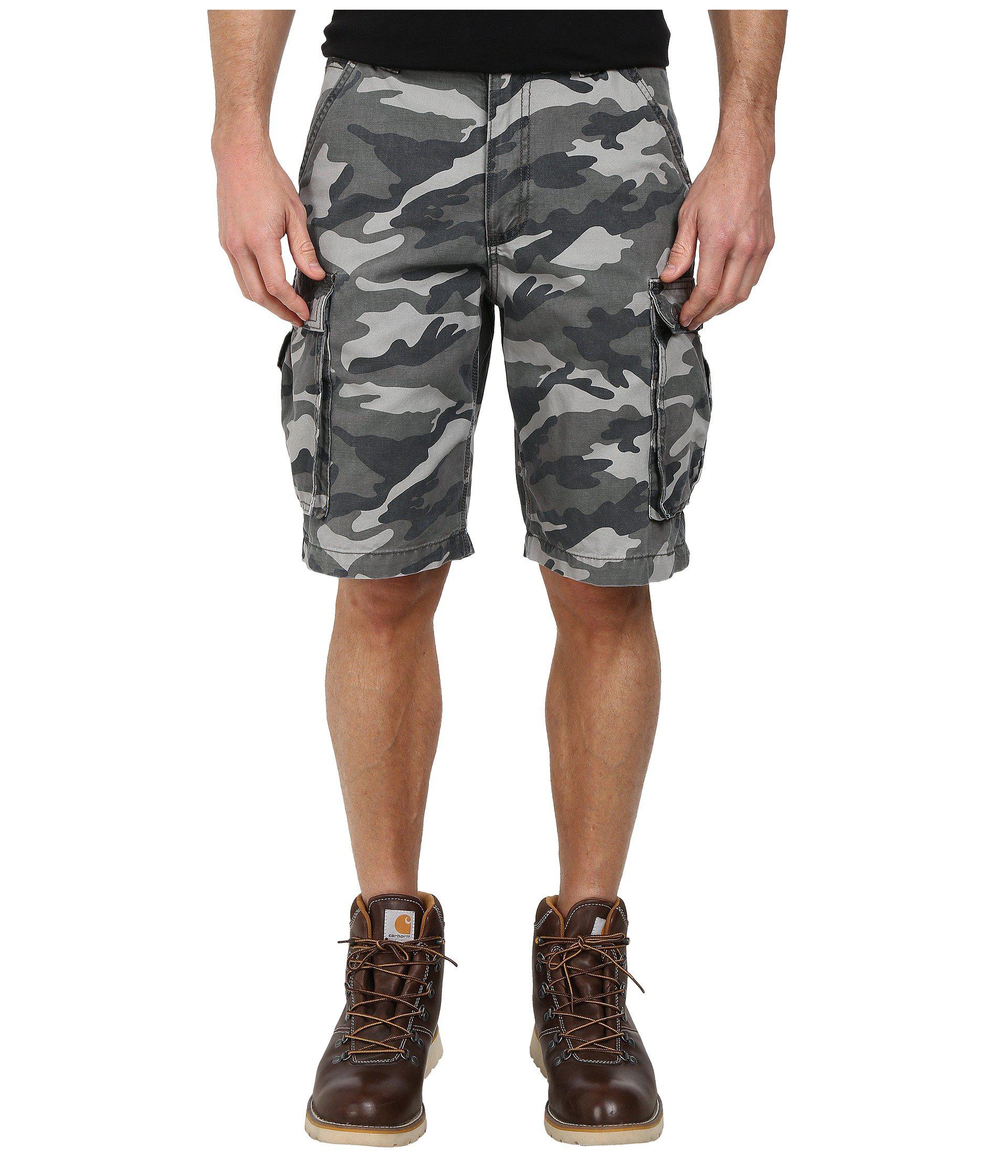 Carhartt Rugged Cargo Camo Short Relaxed Fit,Rugged Gray Camo,31 for Men |  Lyst