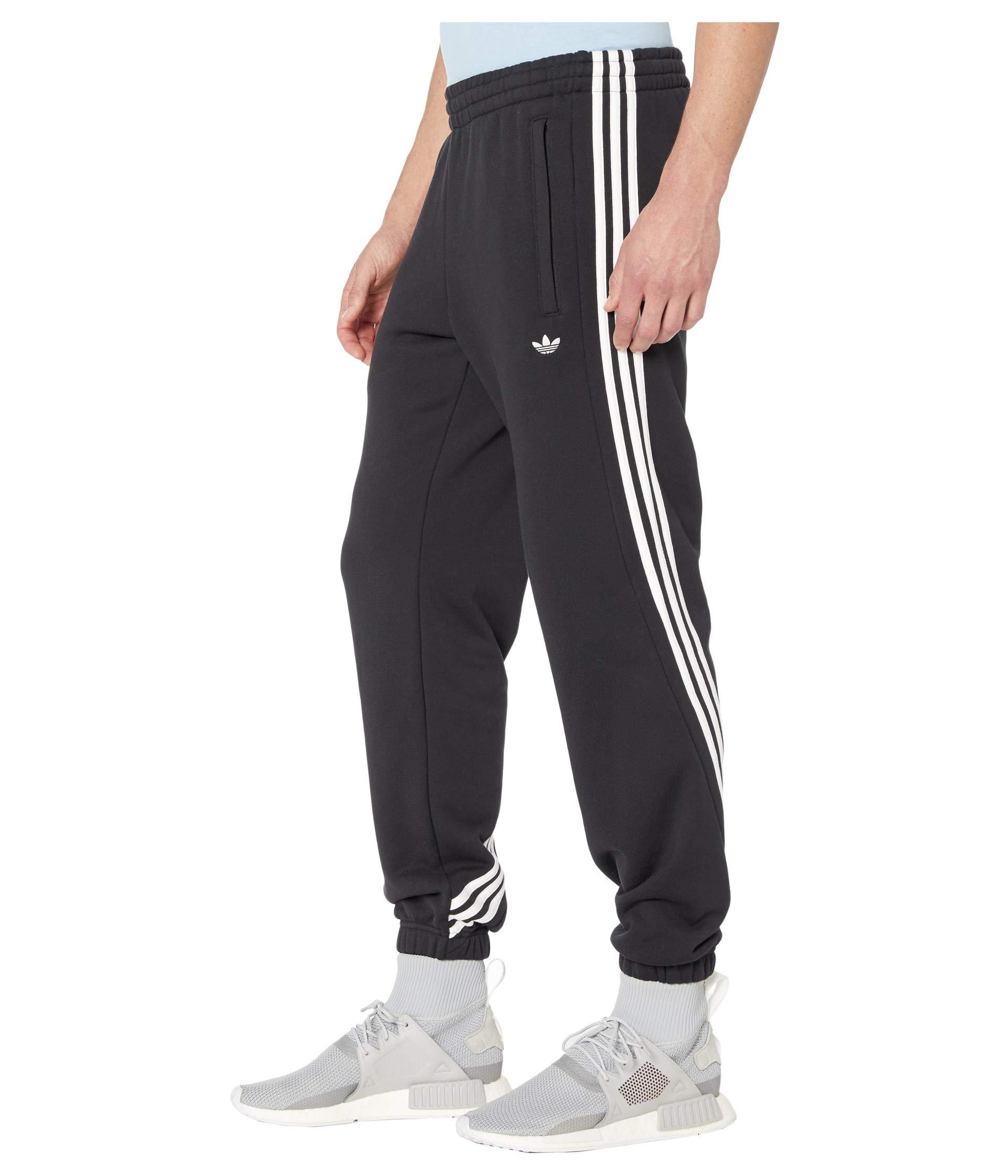 adidas Originals Cotton 3-stripes Wrap Sweatpants in Black/White (Black)  for Men - Lyst