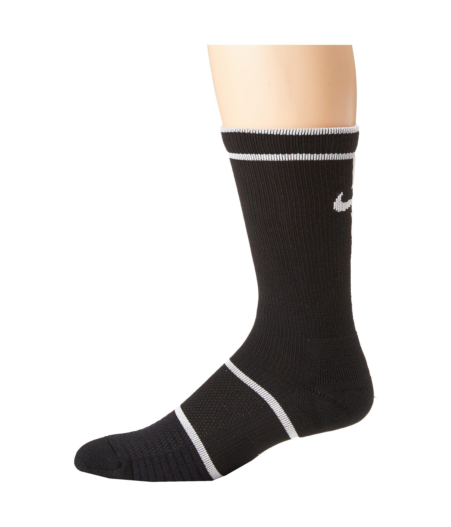 Nike Synthetic Court Essentials Crew Tennis Socks in Black/White (Black ...