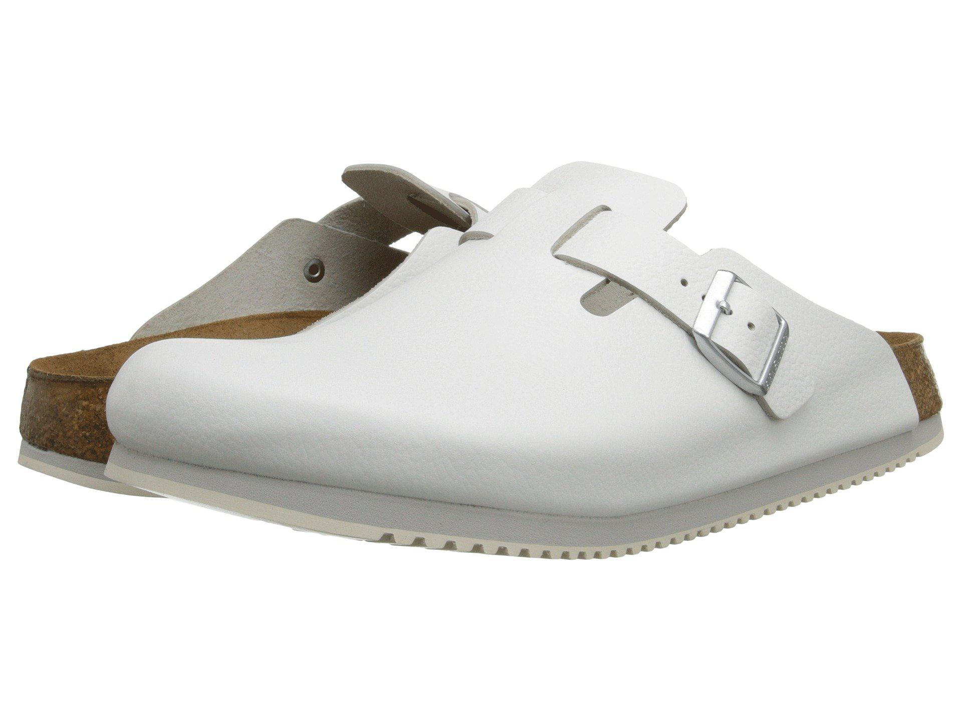 birkenstock boston white leather