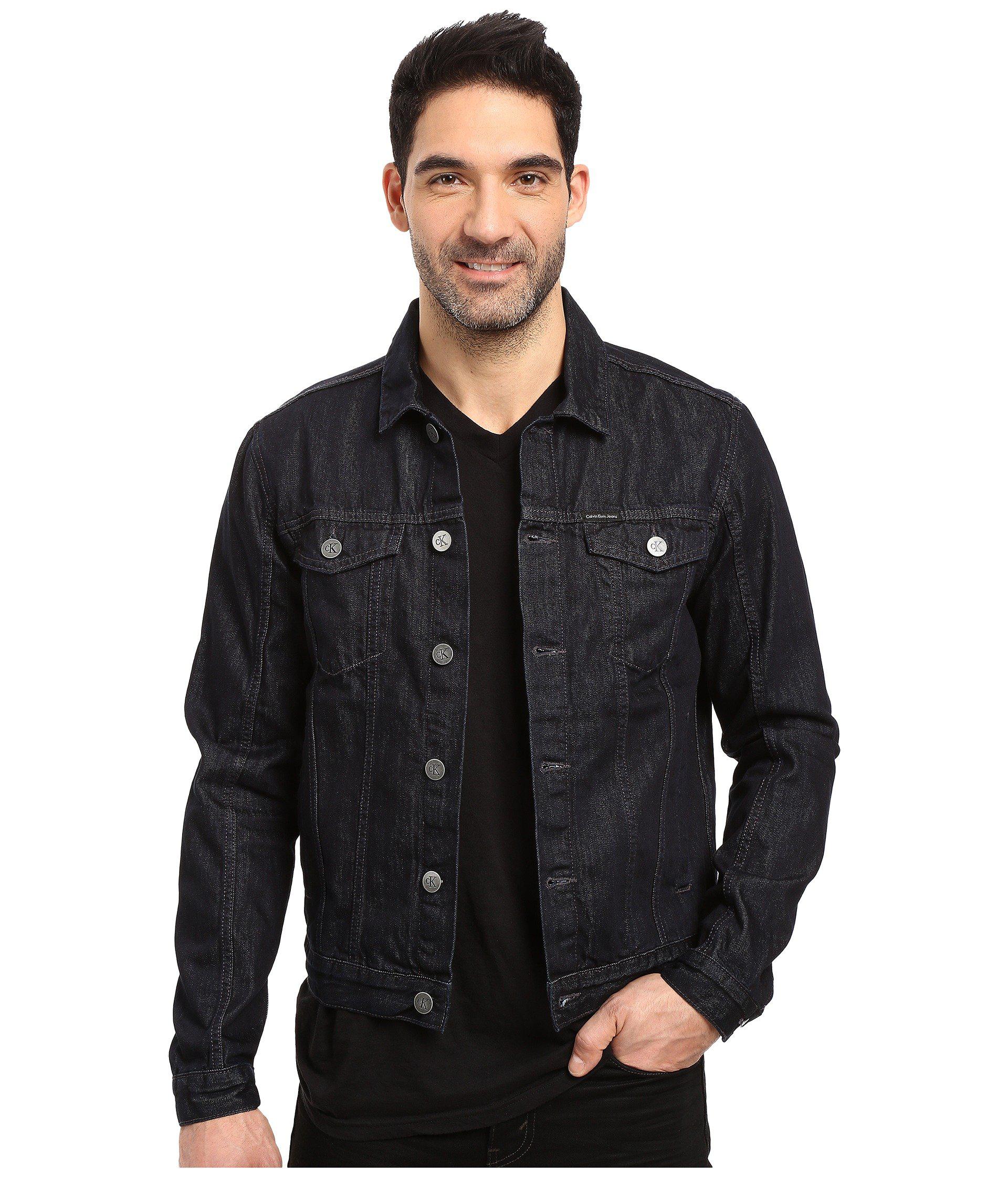 calvin klein black denim jacket