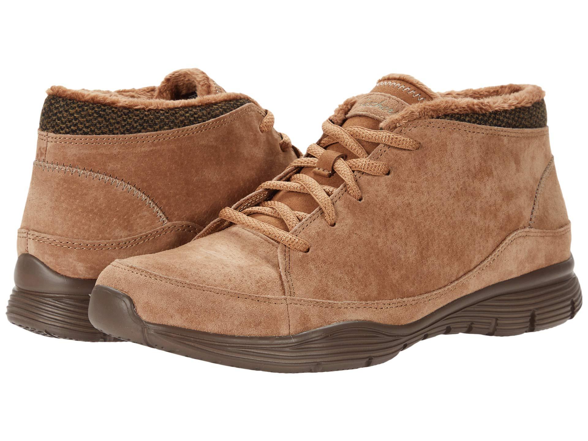 Skechers Suede Seager - Home Team in Brown - Lyst