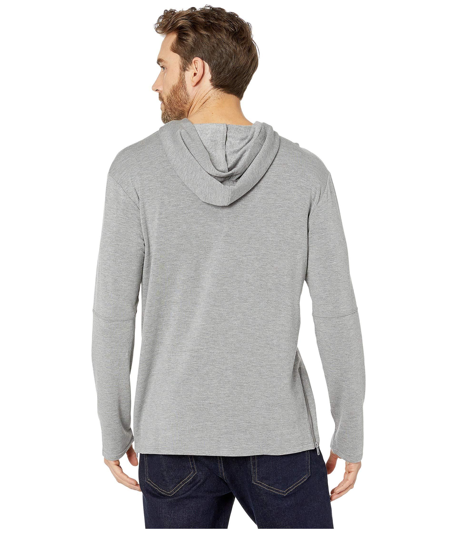Threads For Thought Side Zip Feather Fleece Hoodie (heather Grey ...