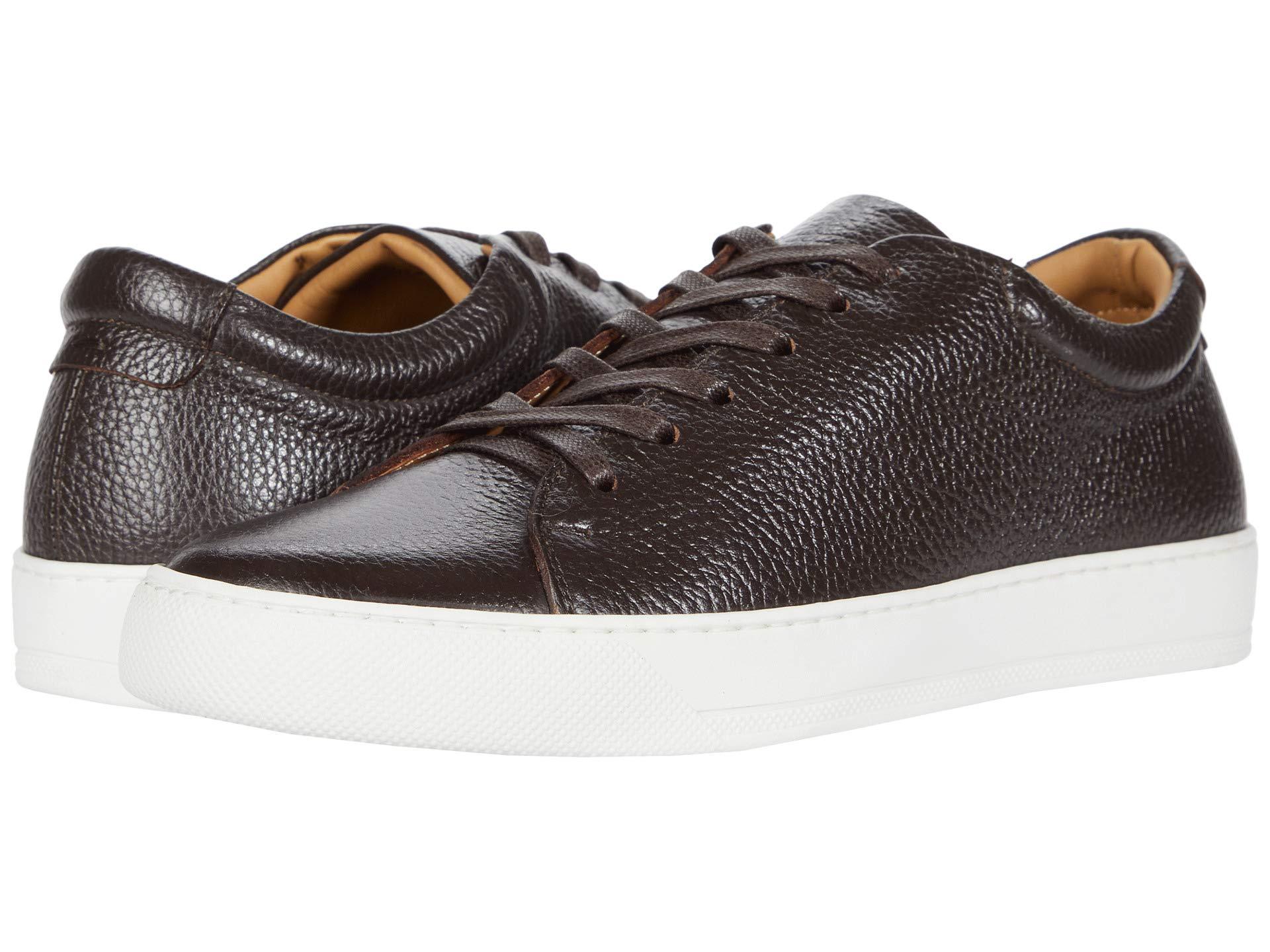 Eleventy Leather Tennis Sneaker in Brown for Men Lyst
