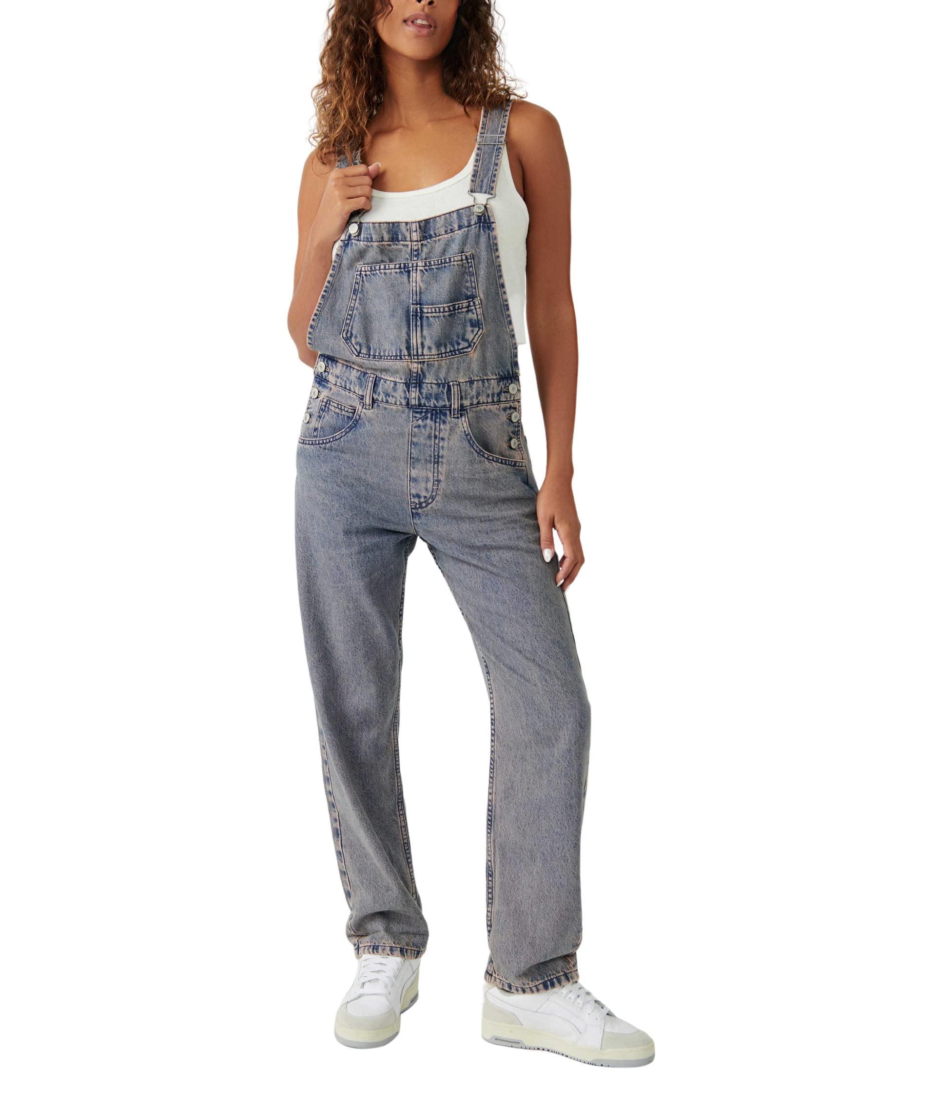 Free People We The Free Ziggy Denim Overalls in Blue | Lyst