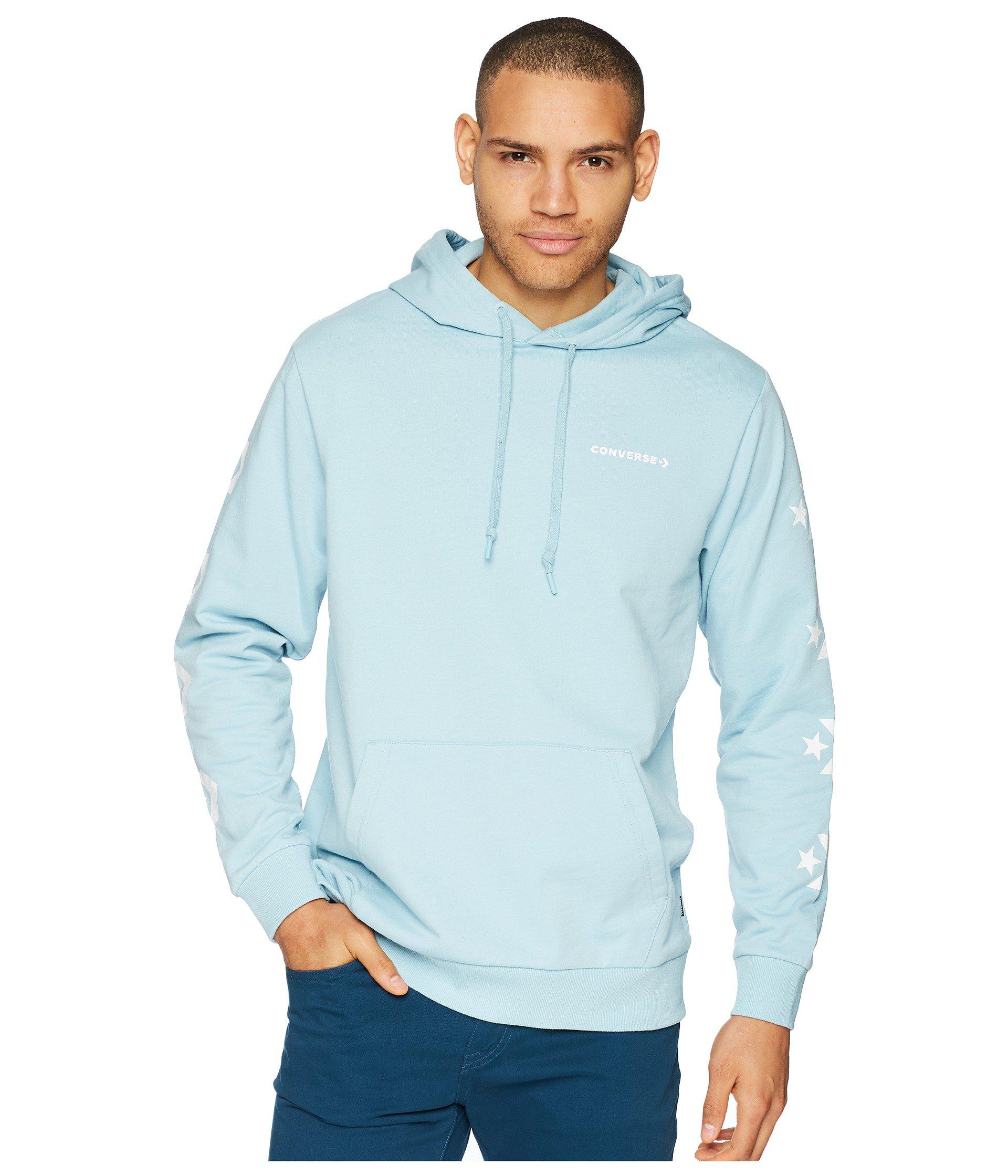 Converse Cotton Star Chevron Lightweight Graphic Pullover Hoodie (ocean  Bliss) Men's Sweatshirt in Blue for Men - Lyst
