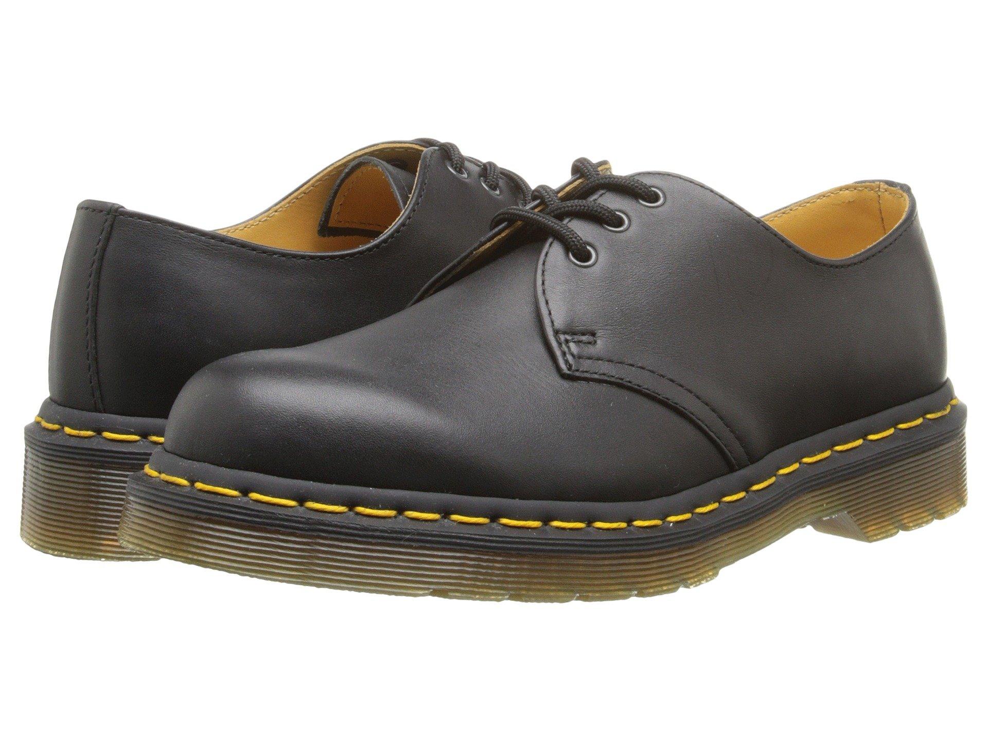 dr martens 1461 hardware 3 eye flat shoes in black