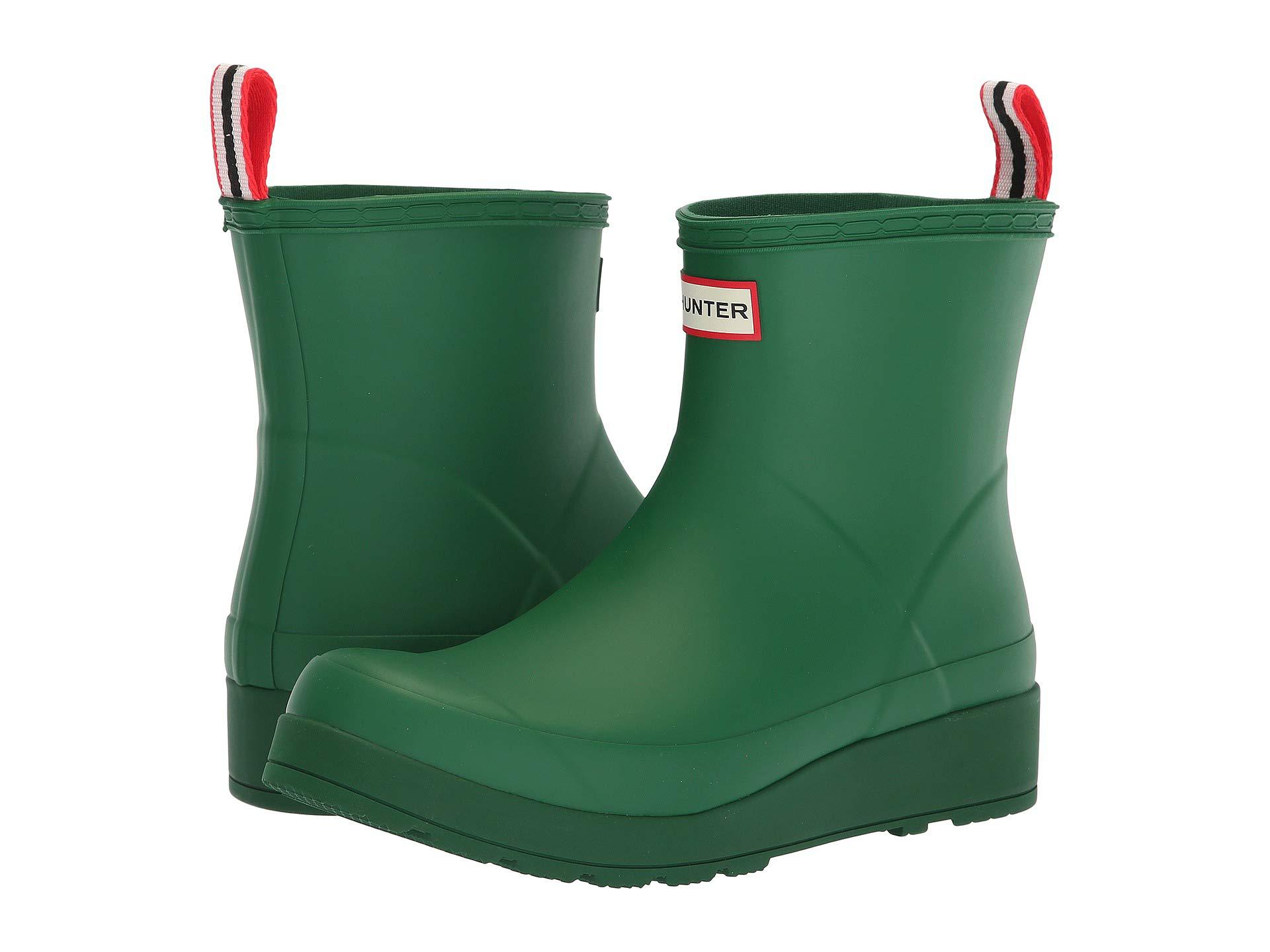 hunter boots green short