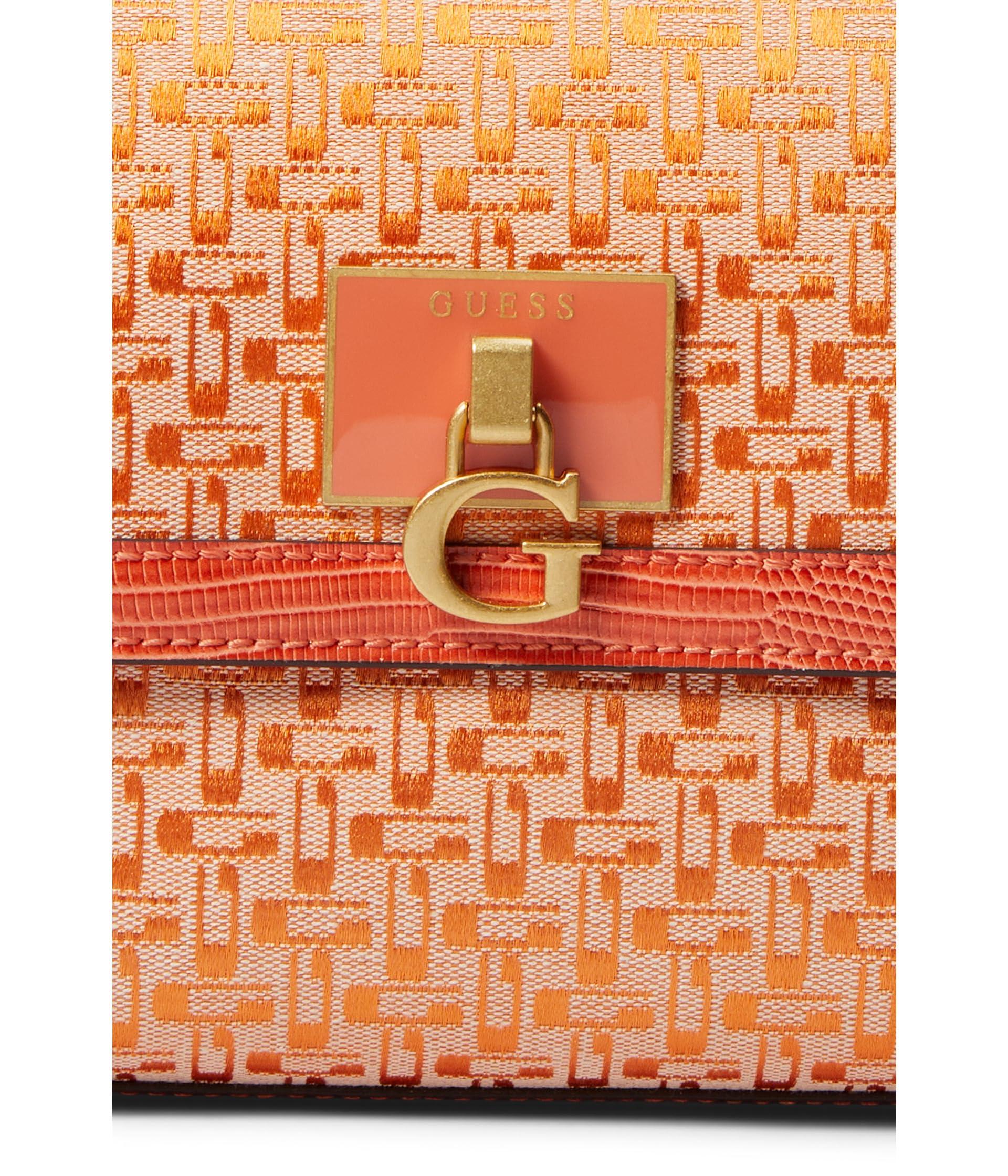Guess Stephi Bamboo Flap in Orange | Lyst