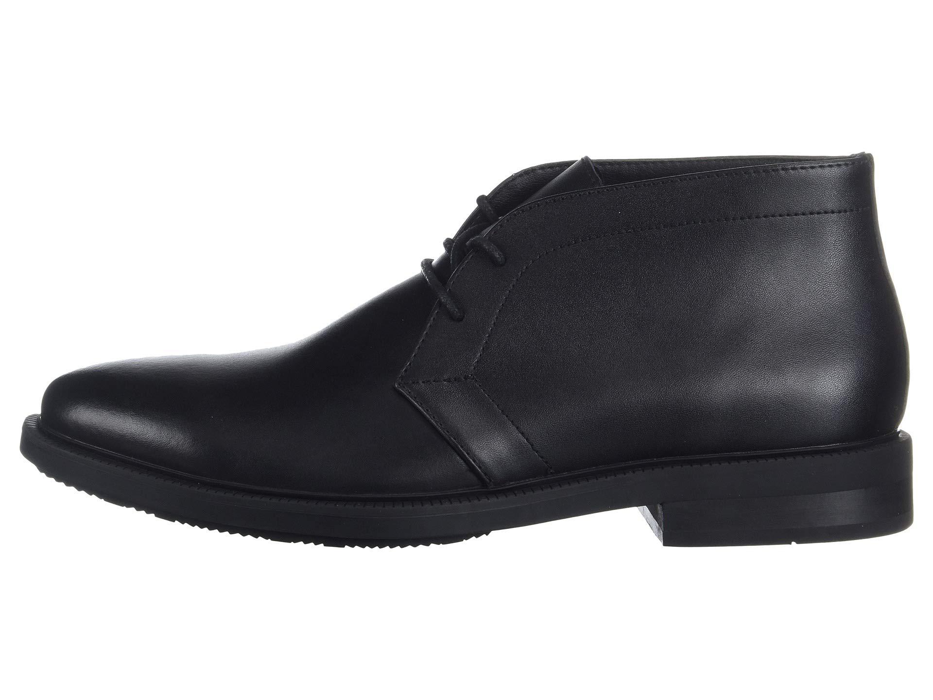 Calvin Klein Cam Smooth Calf Leather Chukka Boot, Black, 10.5m M Us for ...