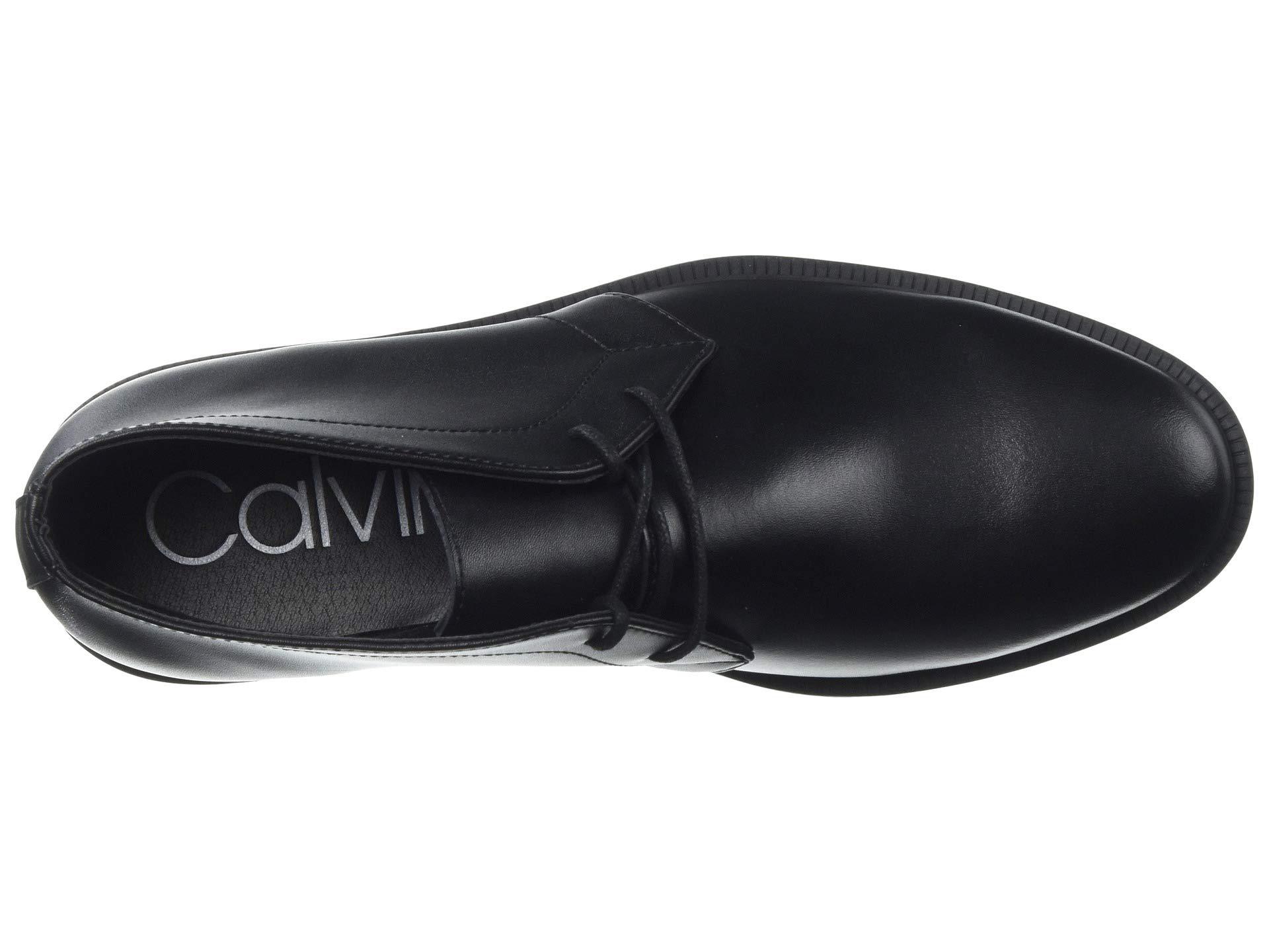 Calvin Klein Cam Smooth Calf Leather Chukka Boot, Black ...