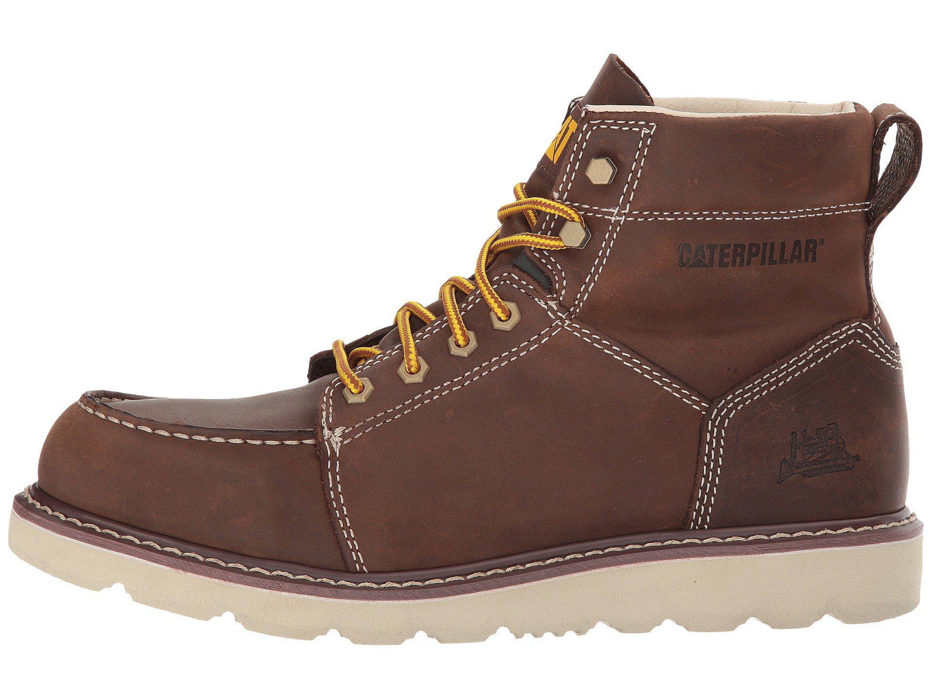 caterpillar chocolate brown leather colorado boots