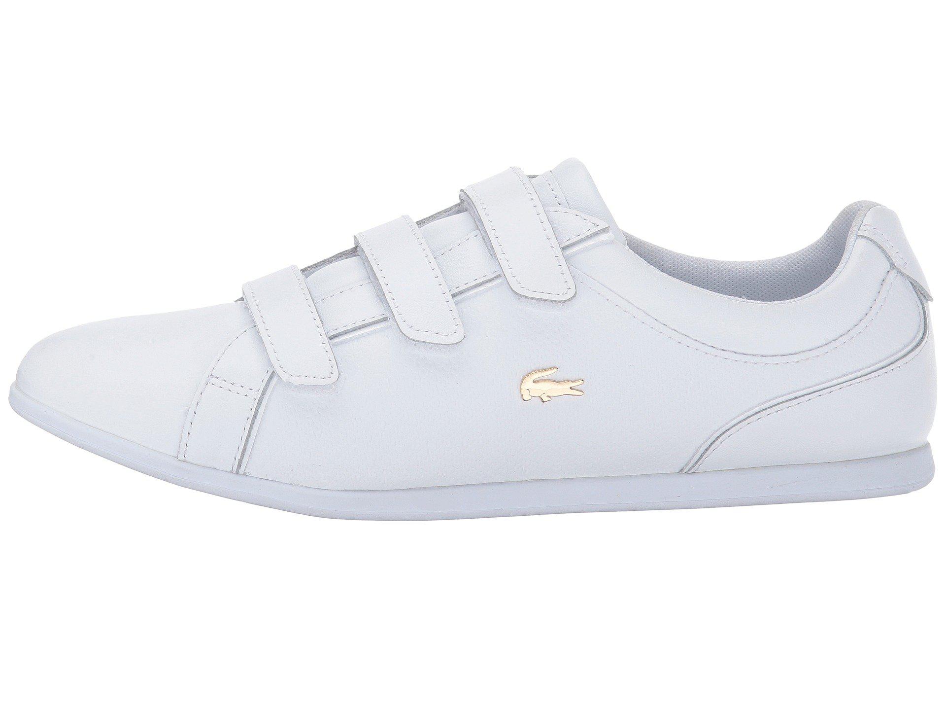 Lacoste Synthetic Women's Rey Strap 1 Leather Sneaker in White - Lyst