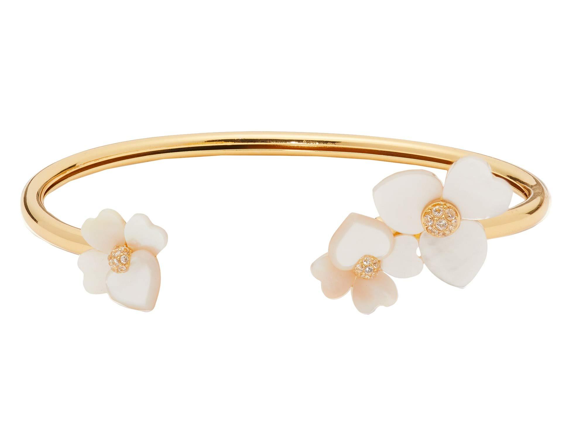 Kate Spade Precious Pansy Flex Cuff Bracelet in Gold (Metallic) Lyst