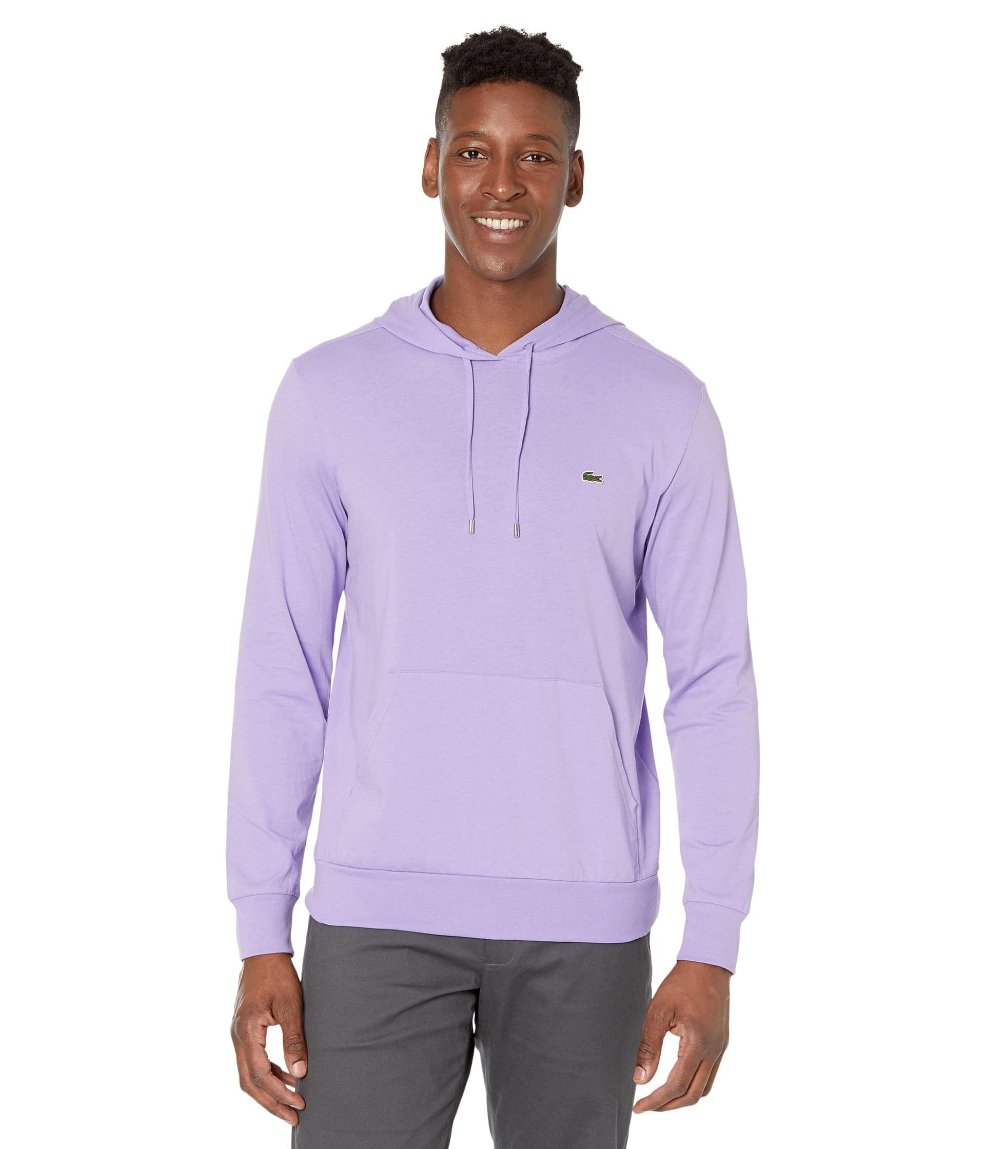 Lacoste Long Sleeve Hoodie Jersey T-shirt W/ Central Pocket in Purple for  Men | Lyst