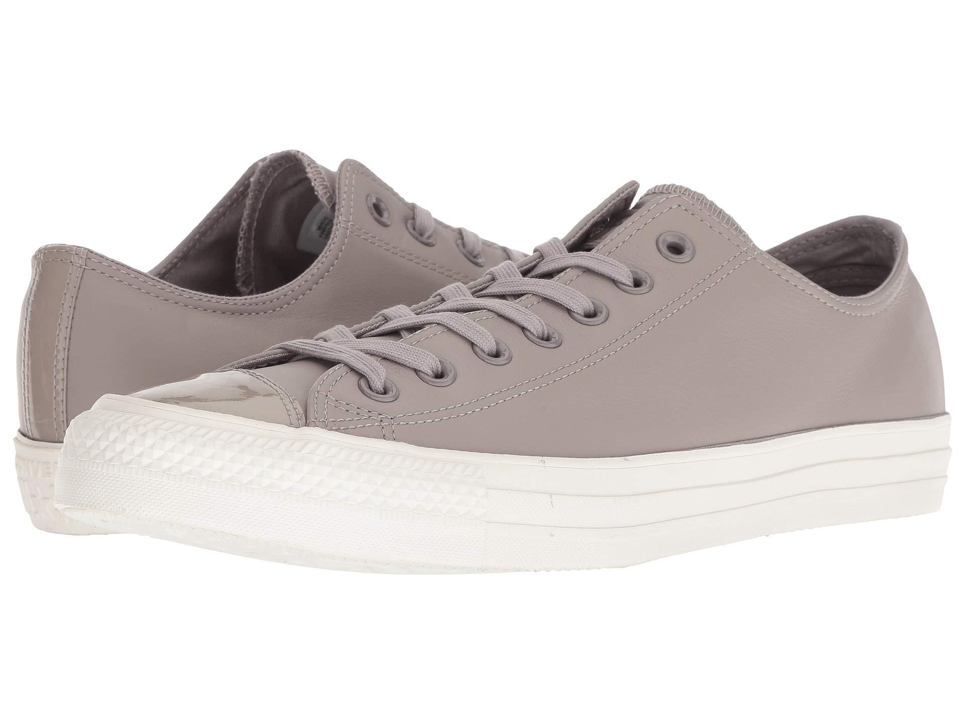 Converse Chuck Taylor All Star Leather - Ox (mercury Grey/mercury Grey)  Lace Up Casual Shoes in Gray for Men | Lyst