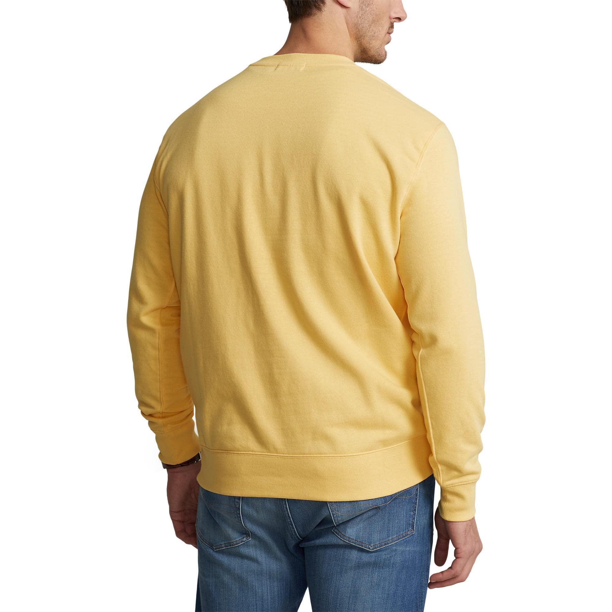 Ralph Lauren Big Tall Polo Bear Fleece Sweatshirt in Yellow for Men | Lyst