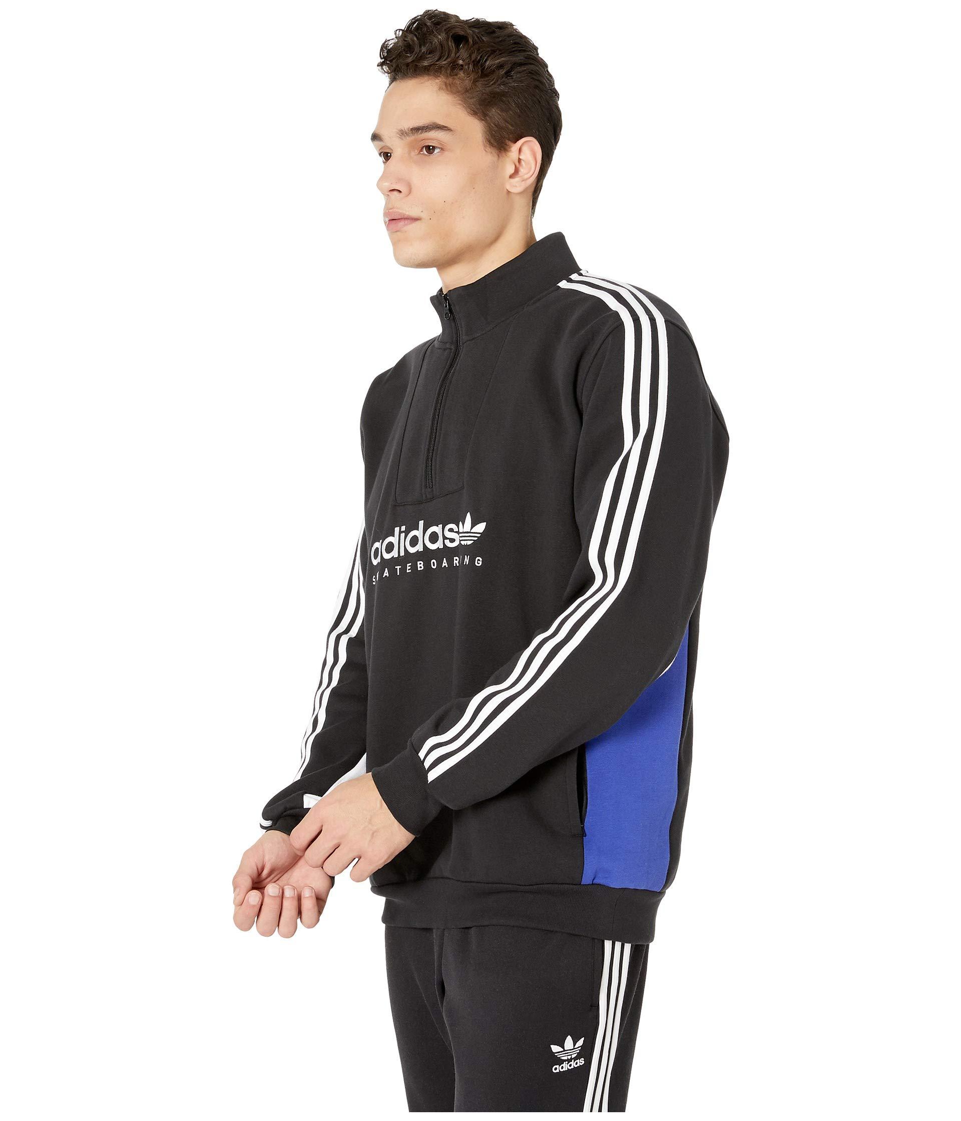 Adidas Skateboarding Apian Quarter-Zip Mock Neck Pullover Sweatshirt |  teachingcare.com