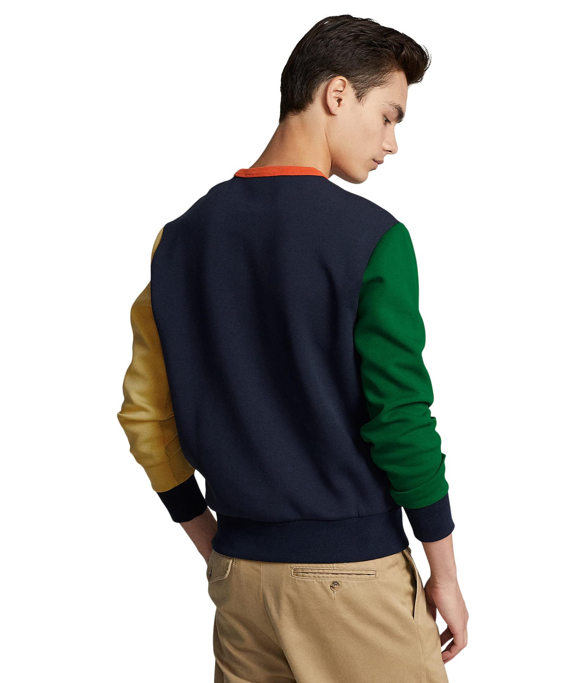 Polo Ralph Lauren Color-blocked Double Knit Sweatshirt in Blue for Men |  Lyst