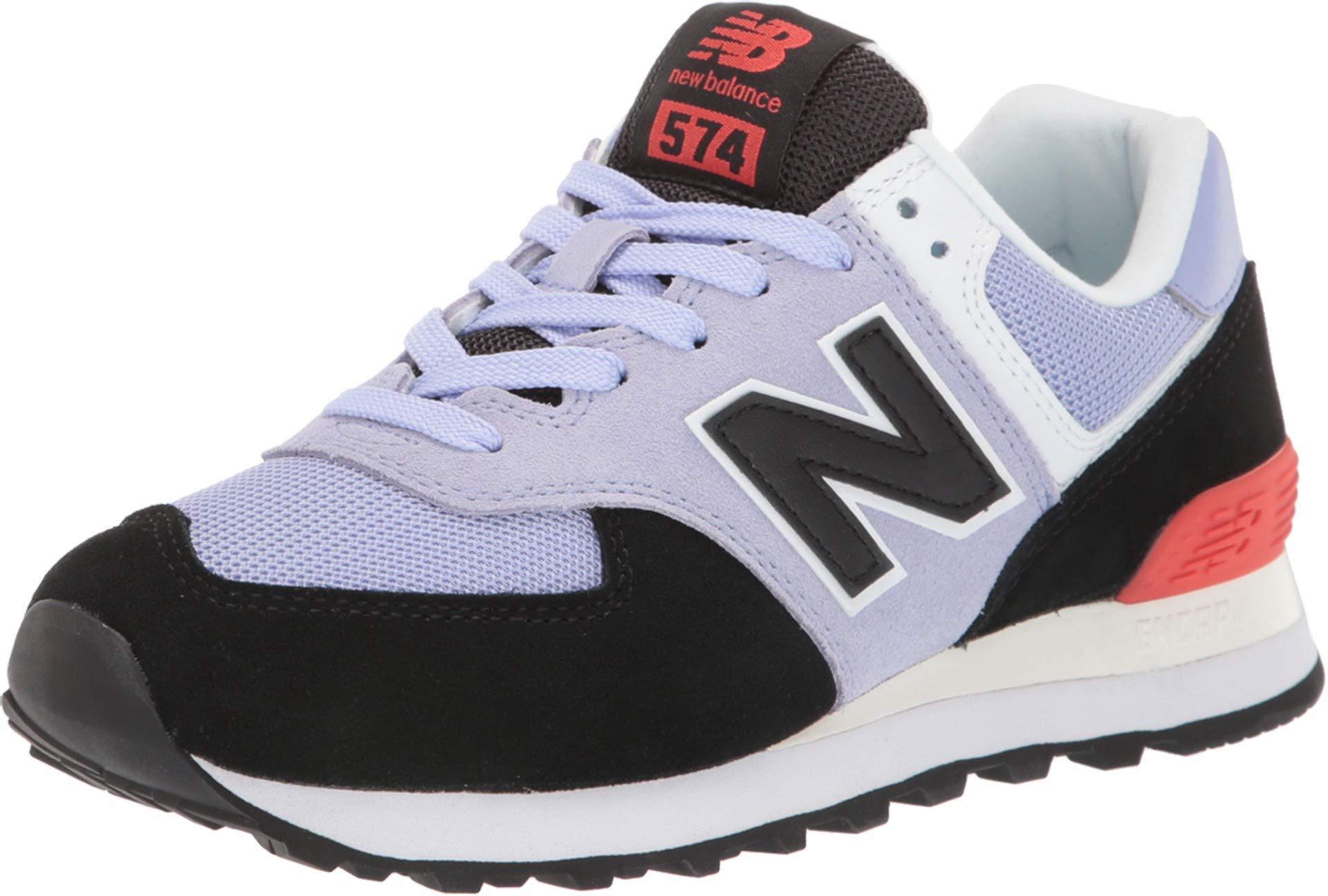 New Balance Leather Wl574 in Purple - Lyst