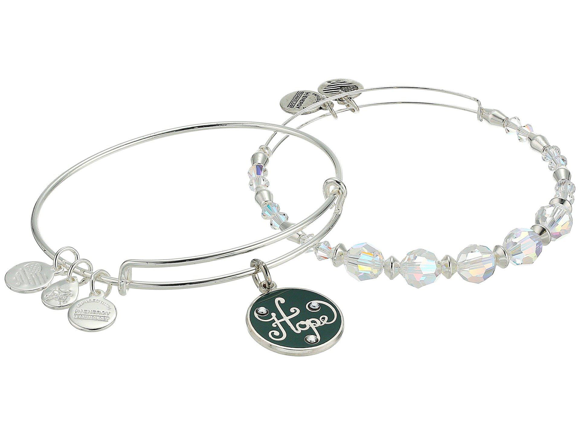 Lyst Alex And Ani Hope Set Of 2 Bracelet In Metallic Gallery