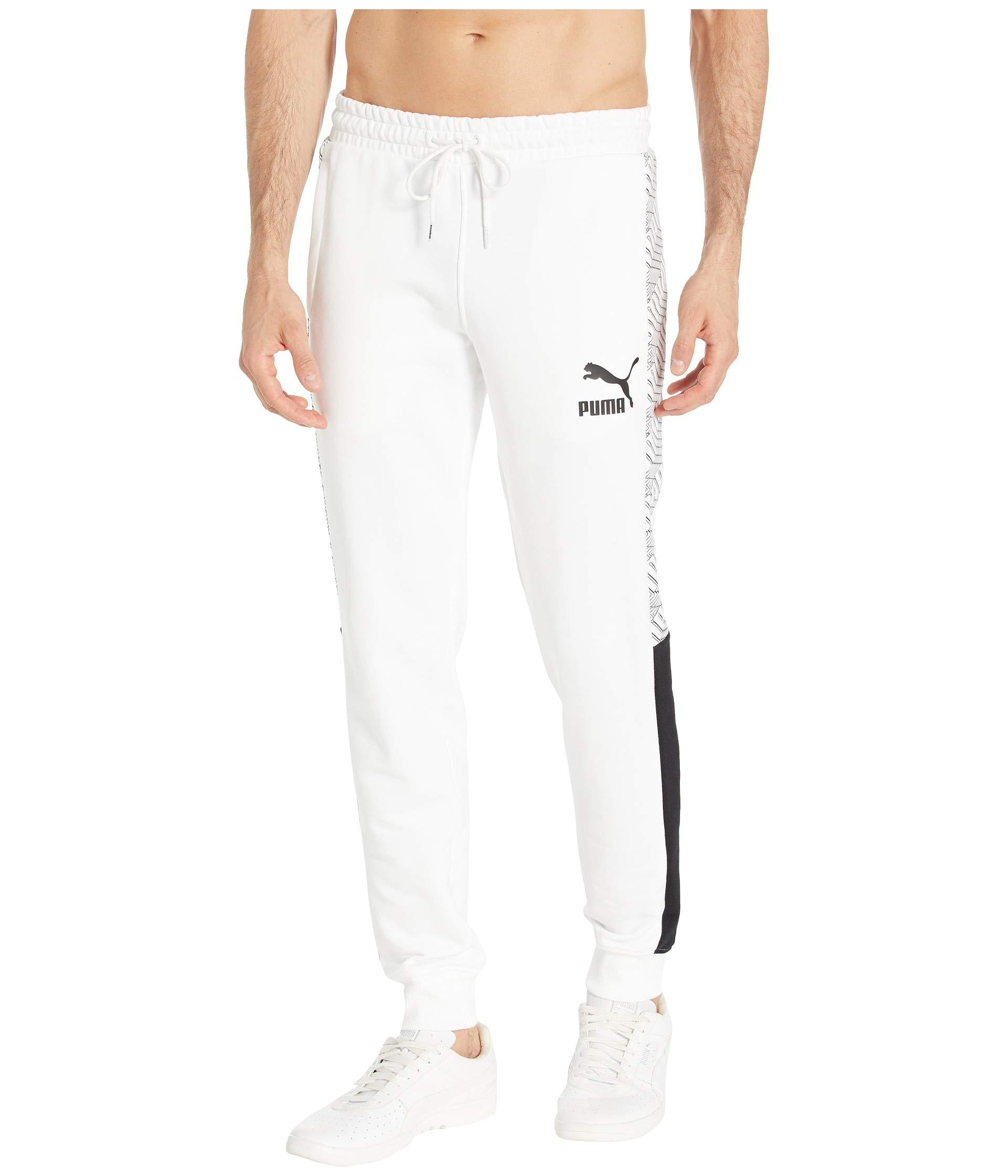 PUMA Cotton T7 Track Print Pants Tr in White for Men - Lyst