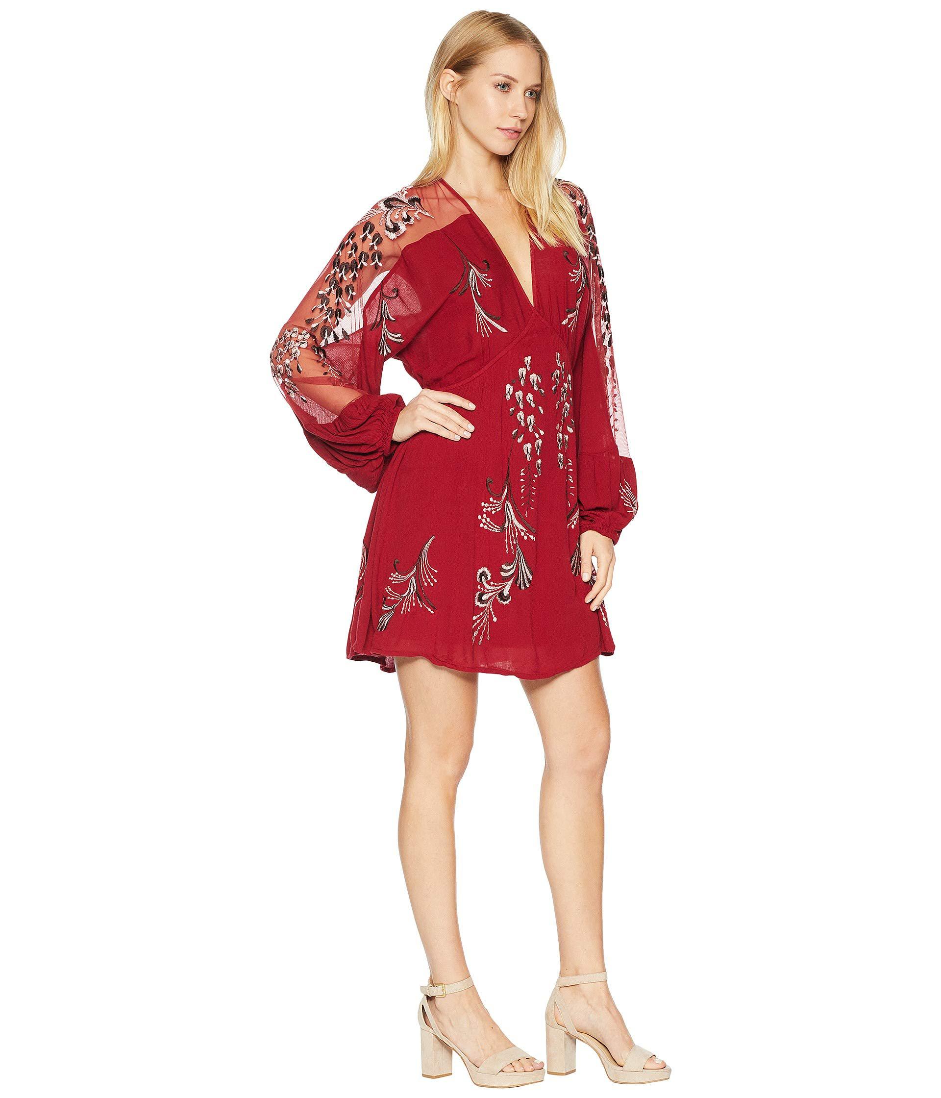 bonjour embroidered mini dress