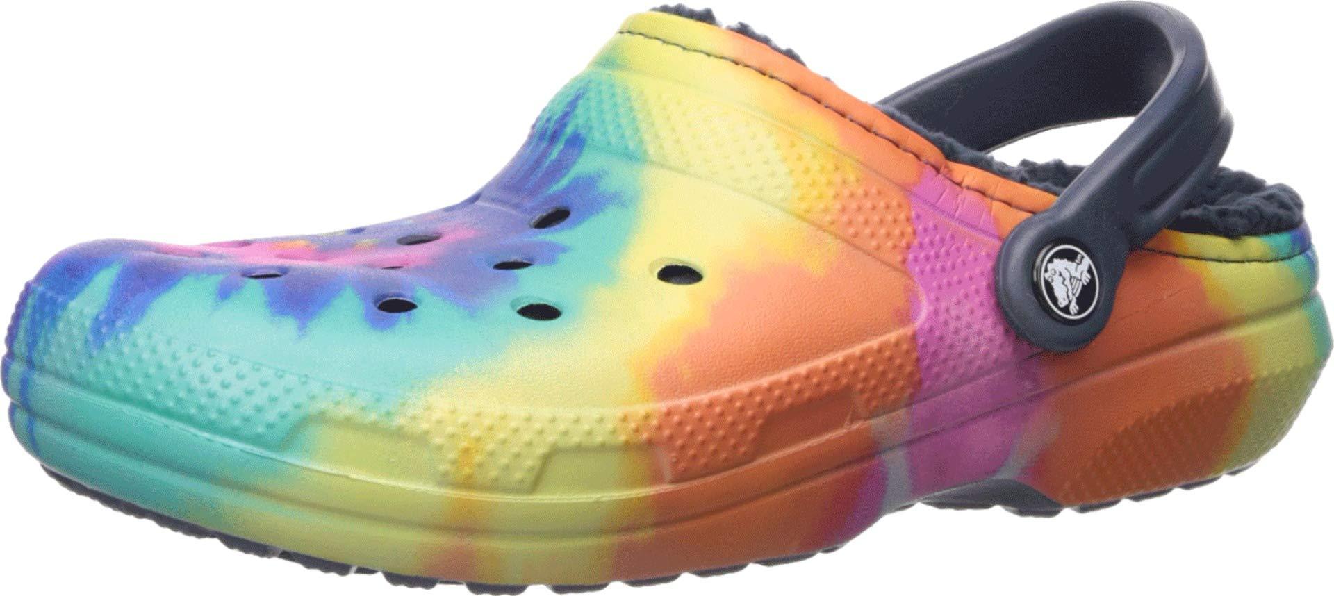 blue lined crocs
