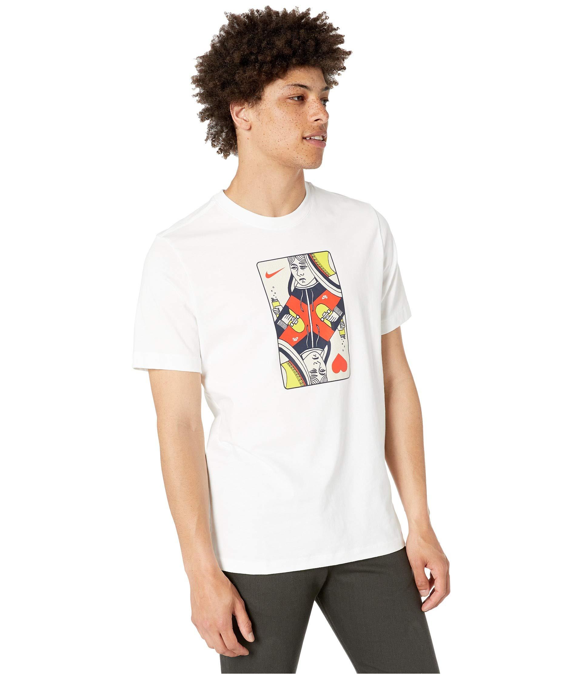 Nike Cotton Sb Queen Card Tee (white/habanero Red) Men's T Shirt for Men |  Lyst